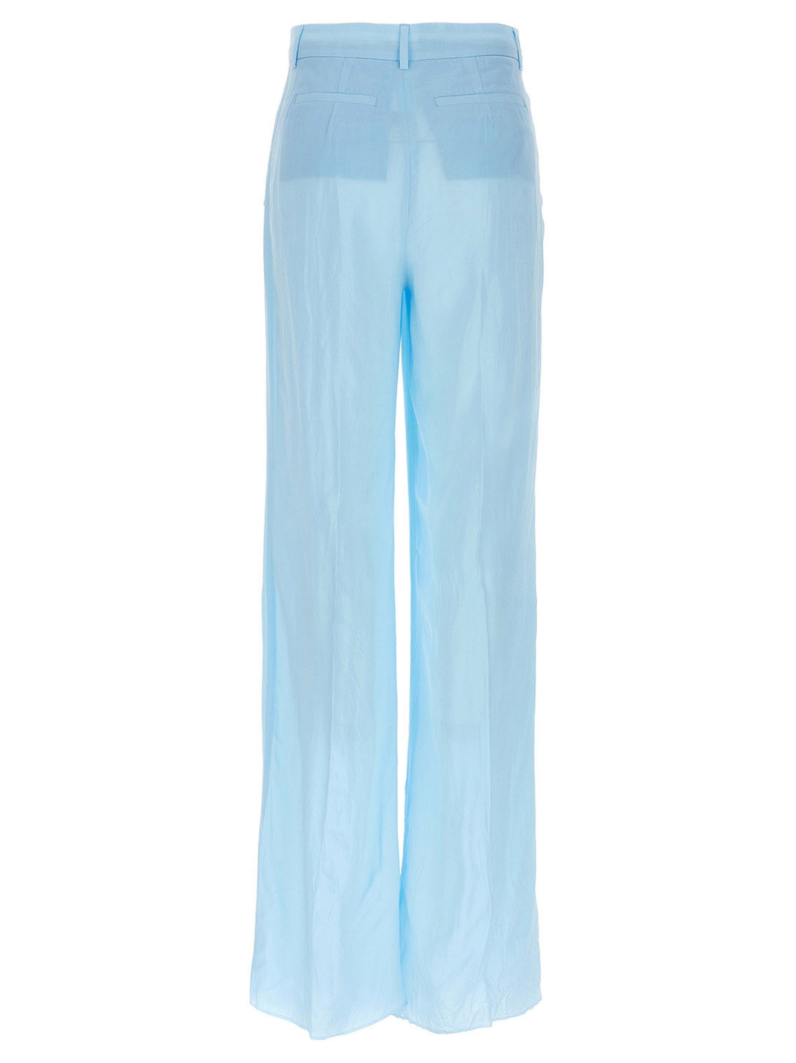 Sportmax Blue Viscose Casual Pants