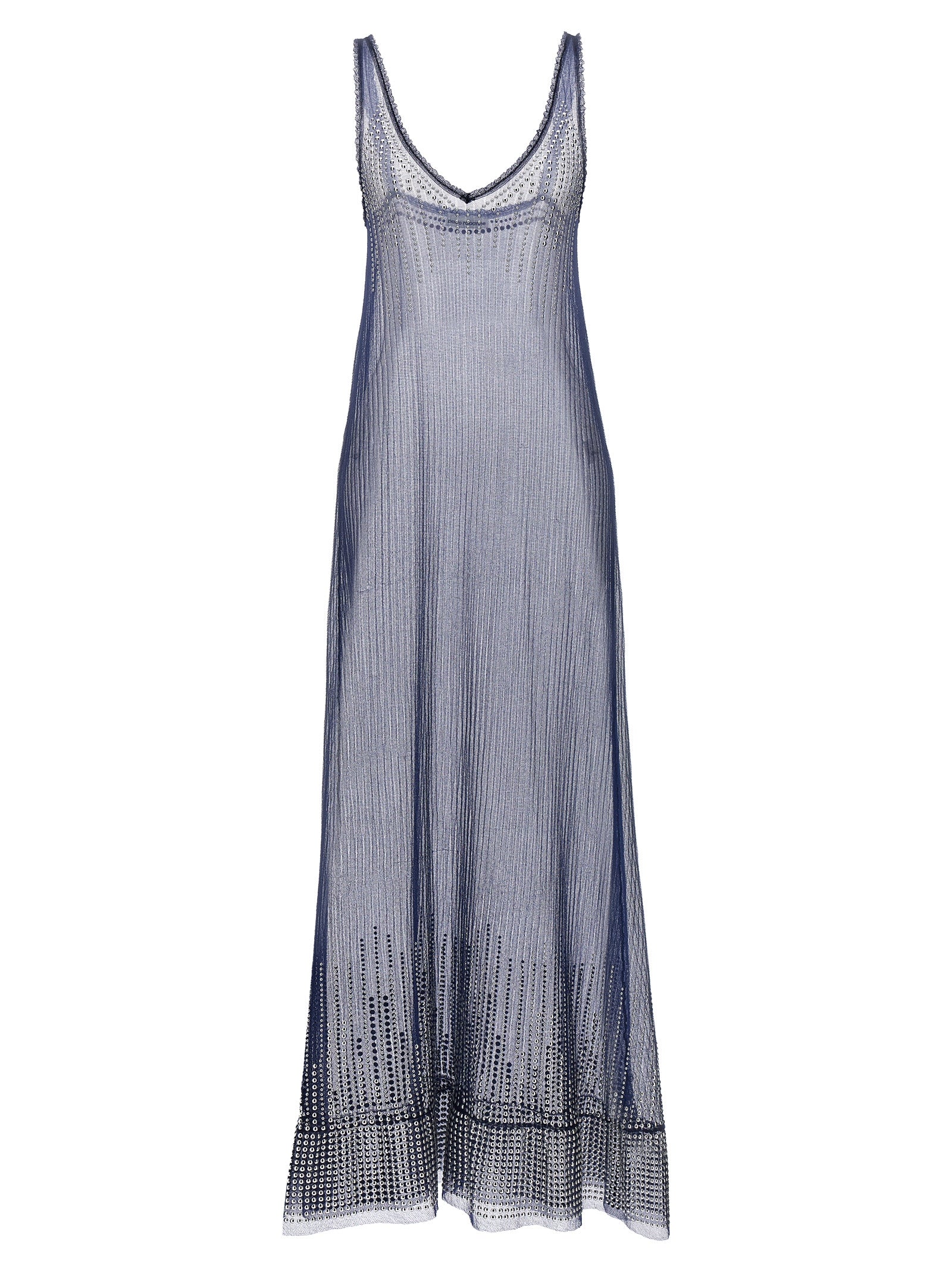 Paco Rabanne Blue Polyamide Long Dress