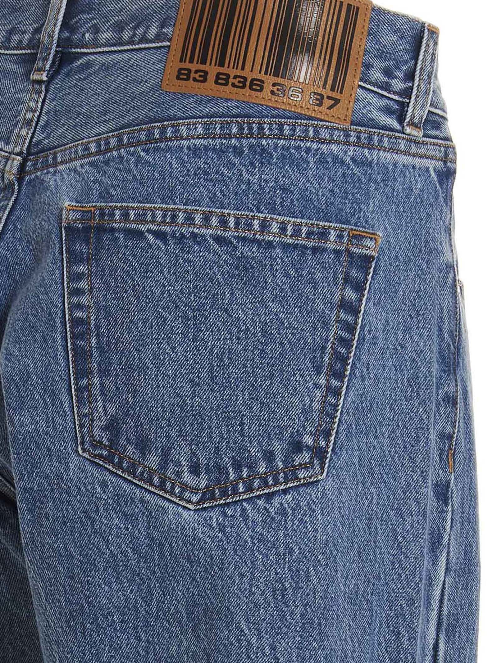 VTMNTS Blue Cotton Relaxed Fit Jeans
