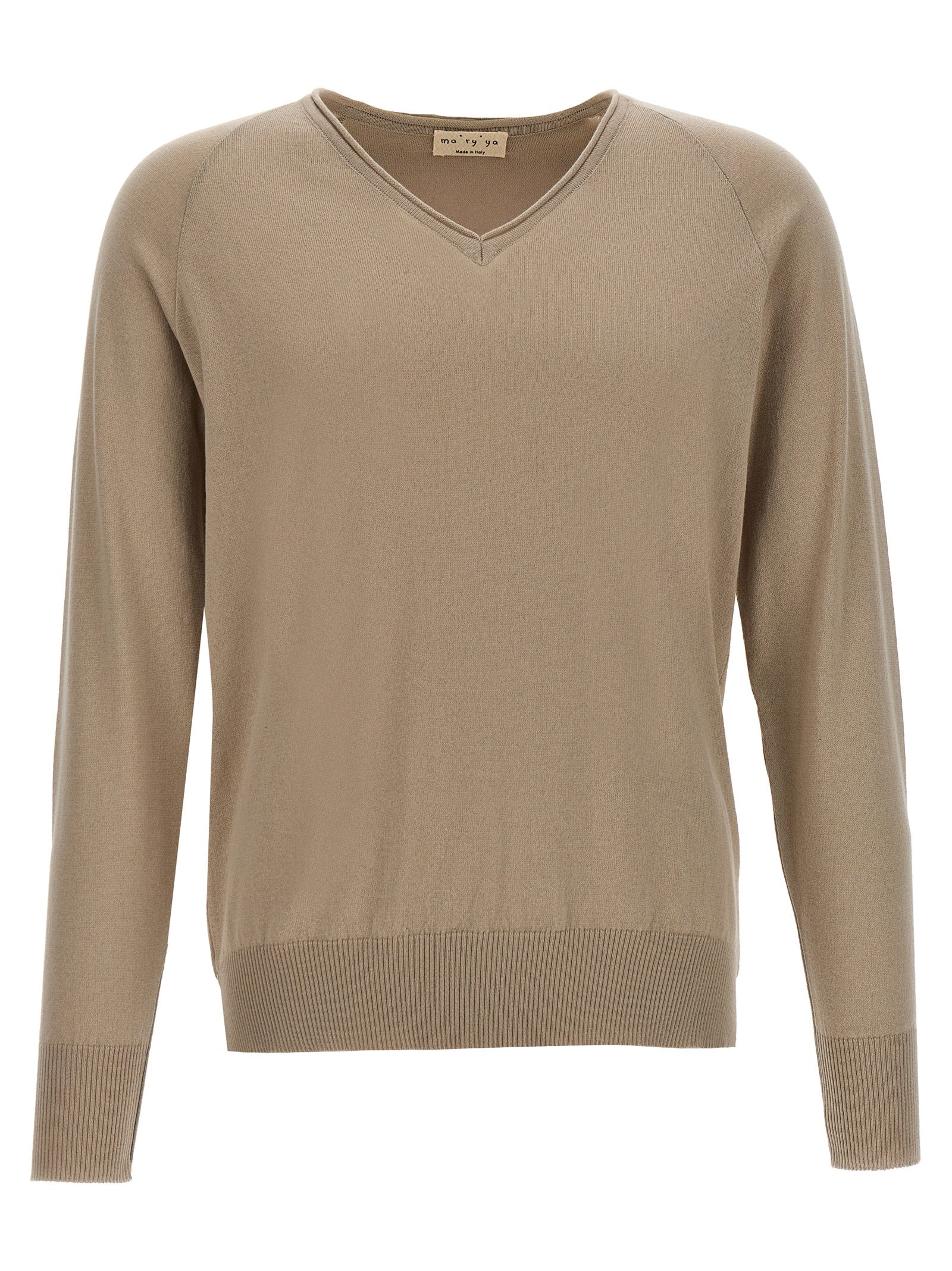 MA'RY'YA Beige Cotton Cardigan