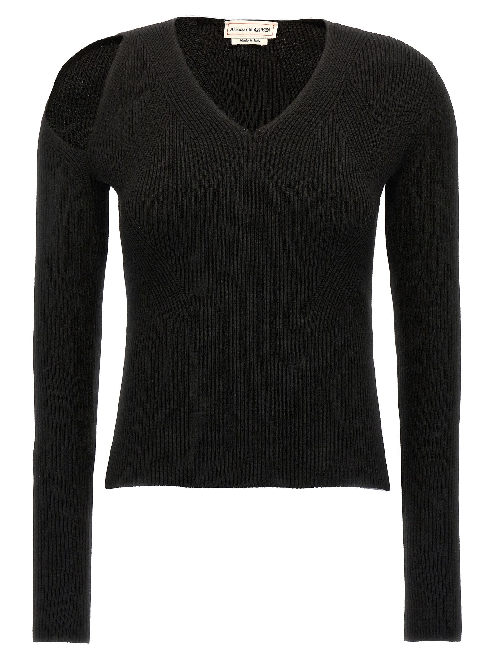 Alexander McQueen Black Wool Cardigan