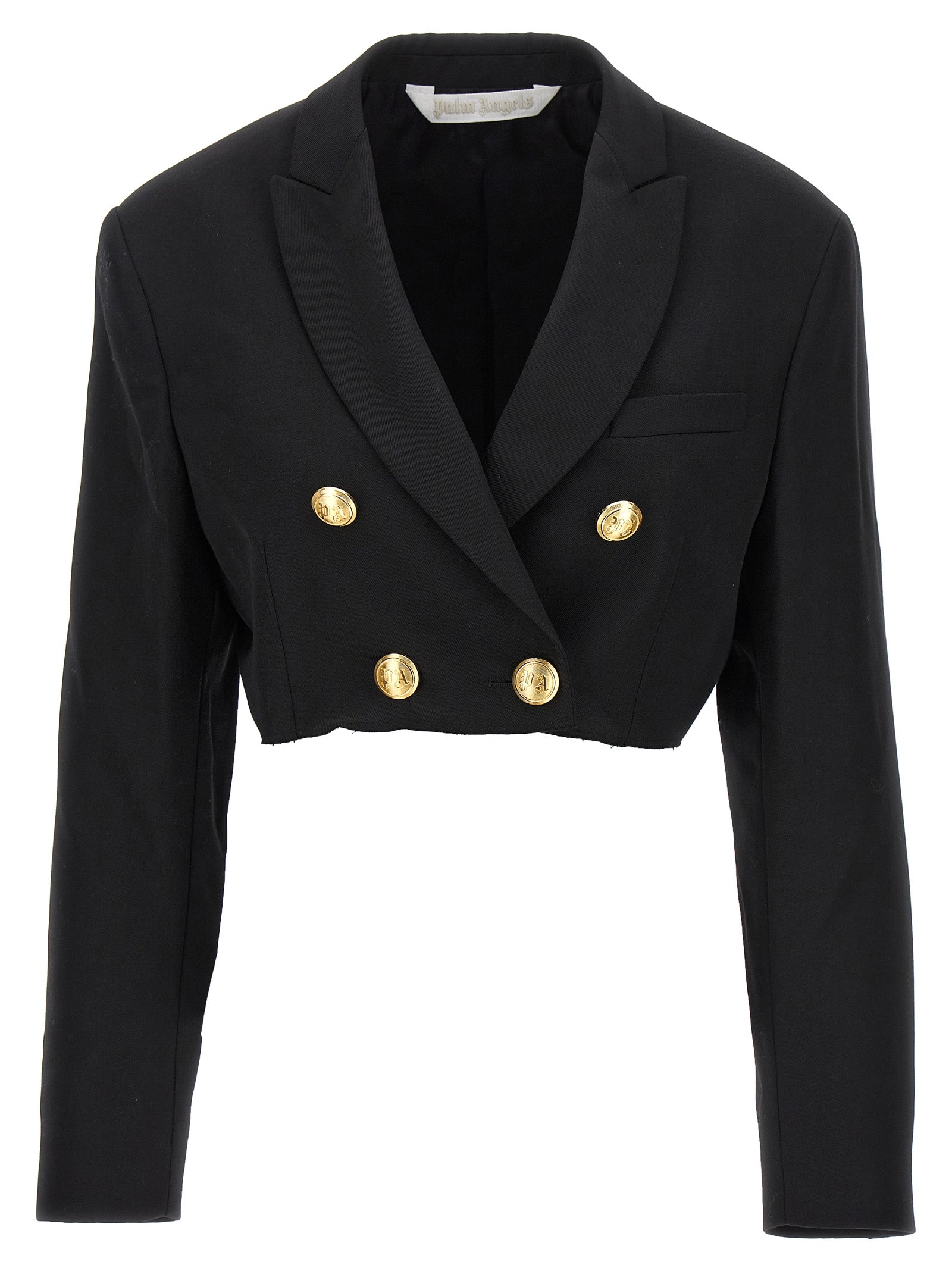 Palm Angels Black Polyester Blazer