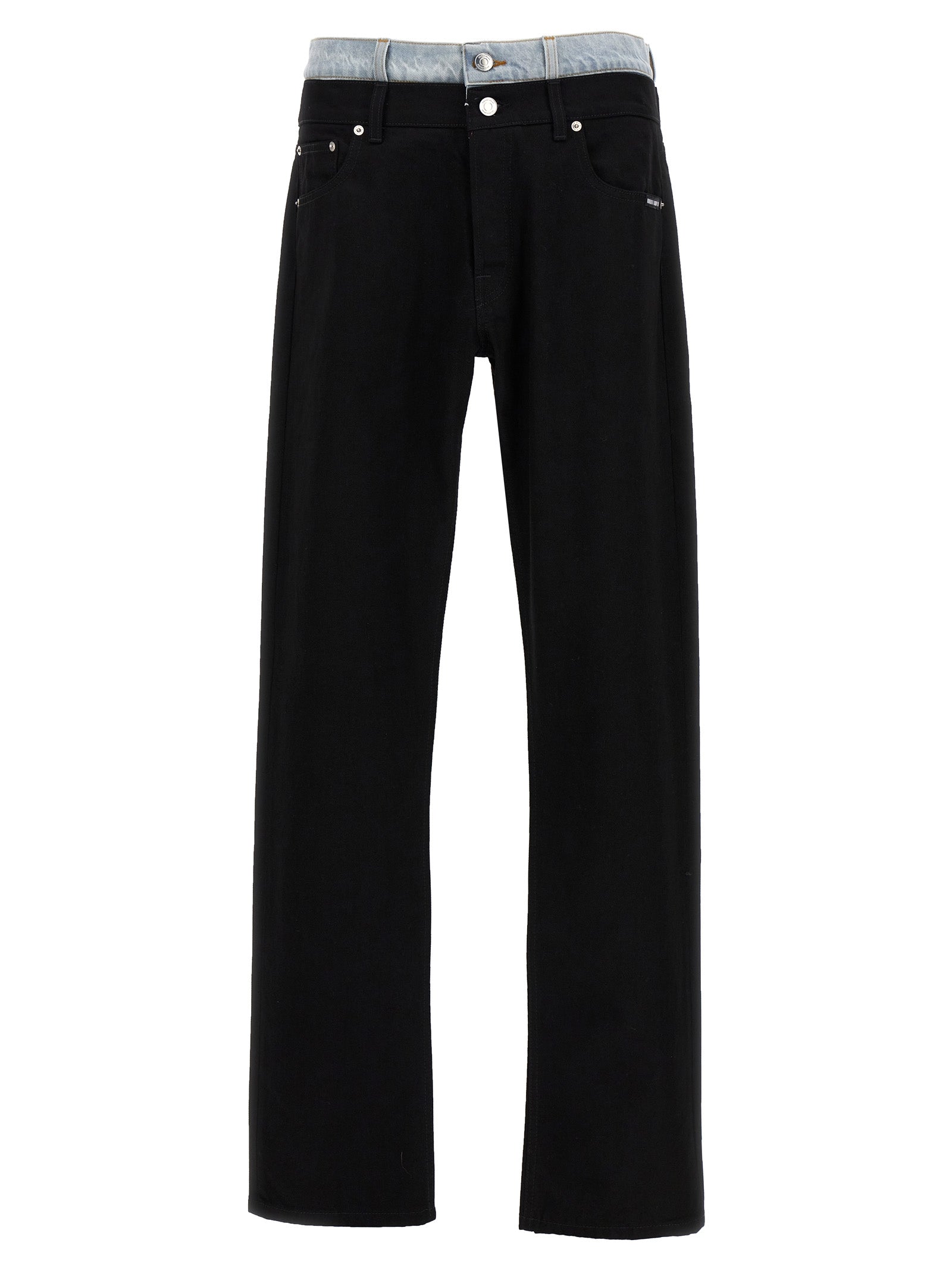 VTMNTS Black Cotton Straight-Leg Jeans