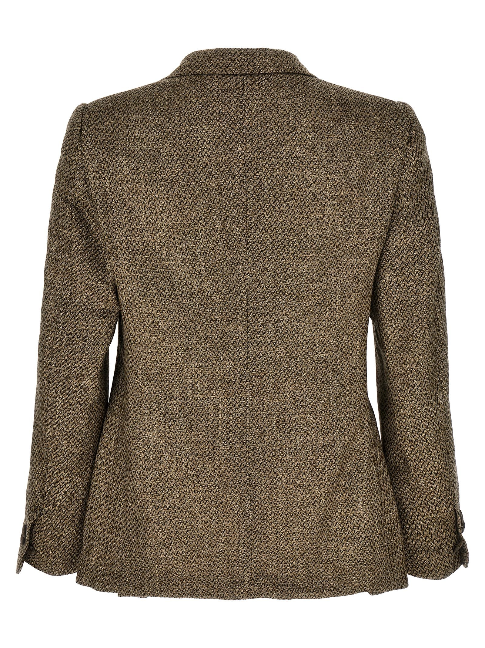 MAURIZIO MIRI Beige Alpaca Leather Blazer
