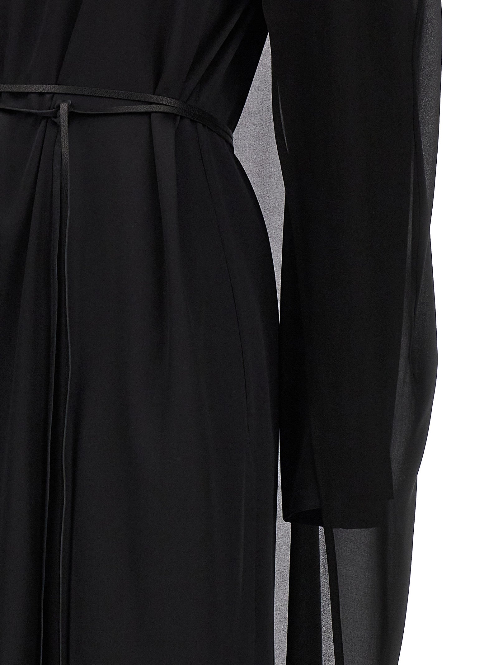 DI.LA3 PARI' Black Silk Long Dress
