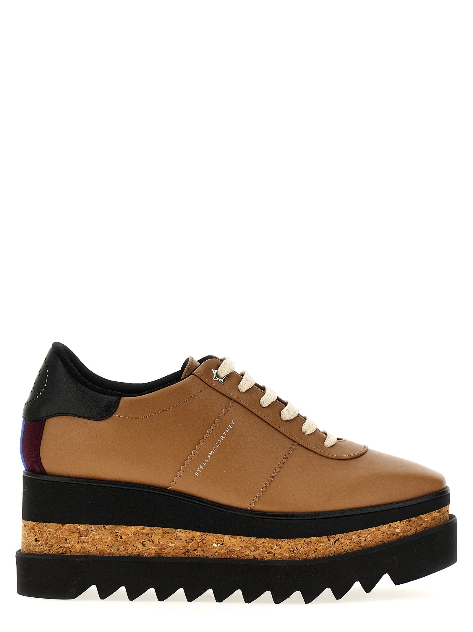 Stella McCartney Brown Polyester Wedge Sneaker