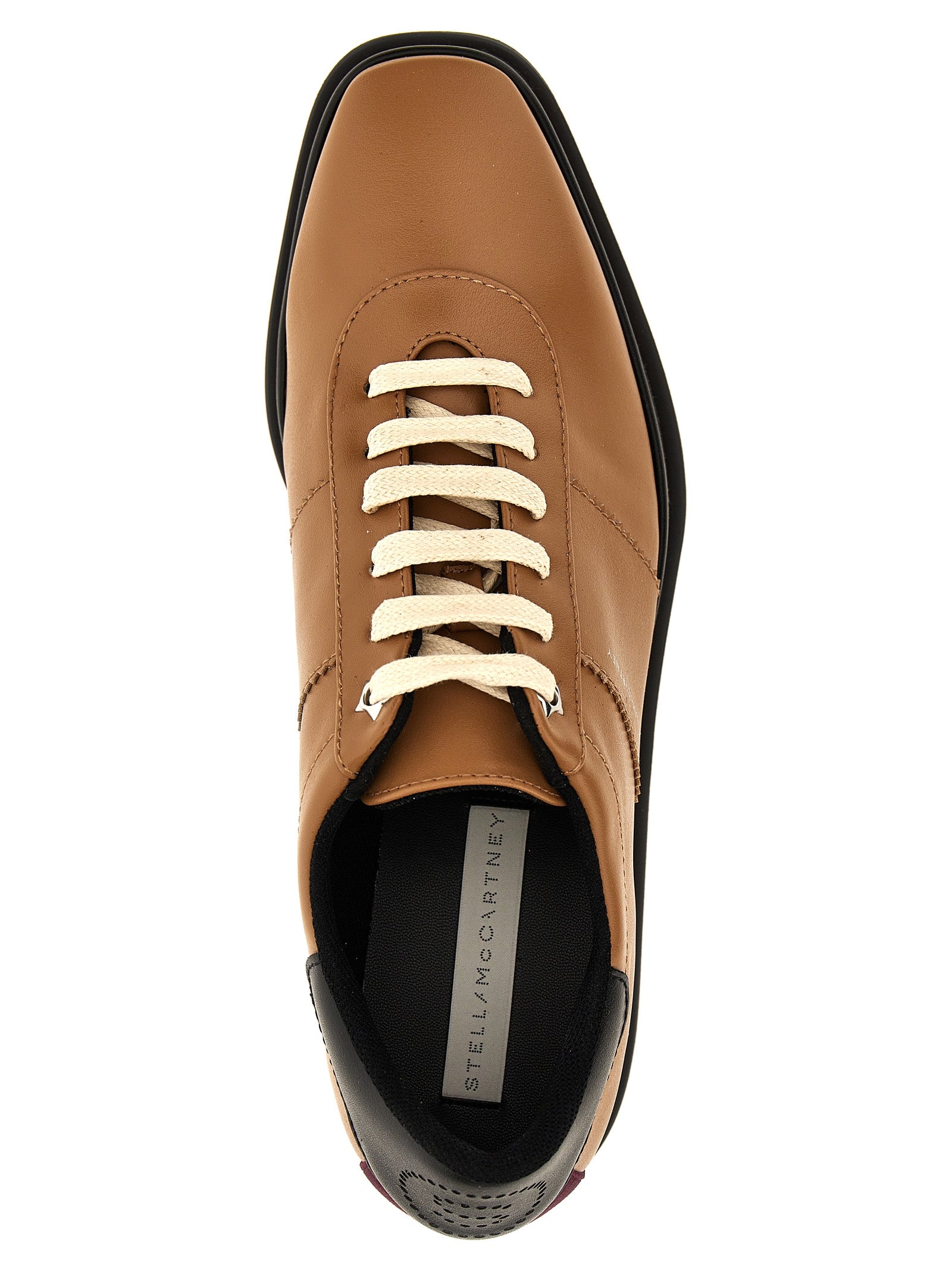 Stella McCartney Brown Polyester Wedge Sneaker