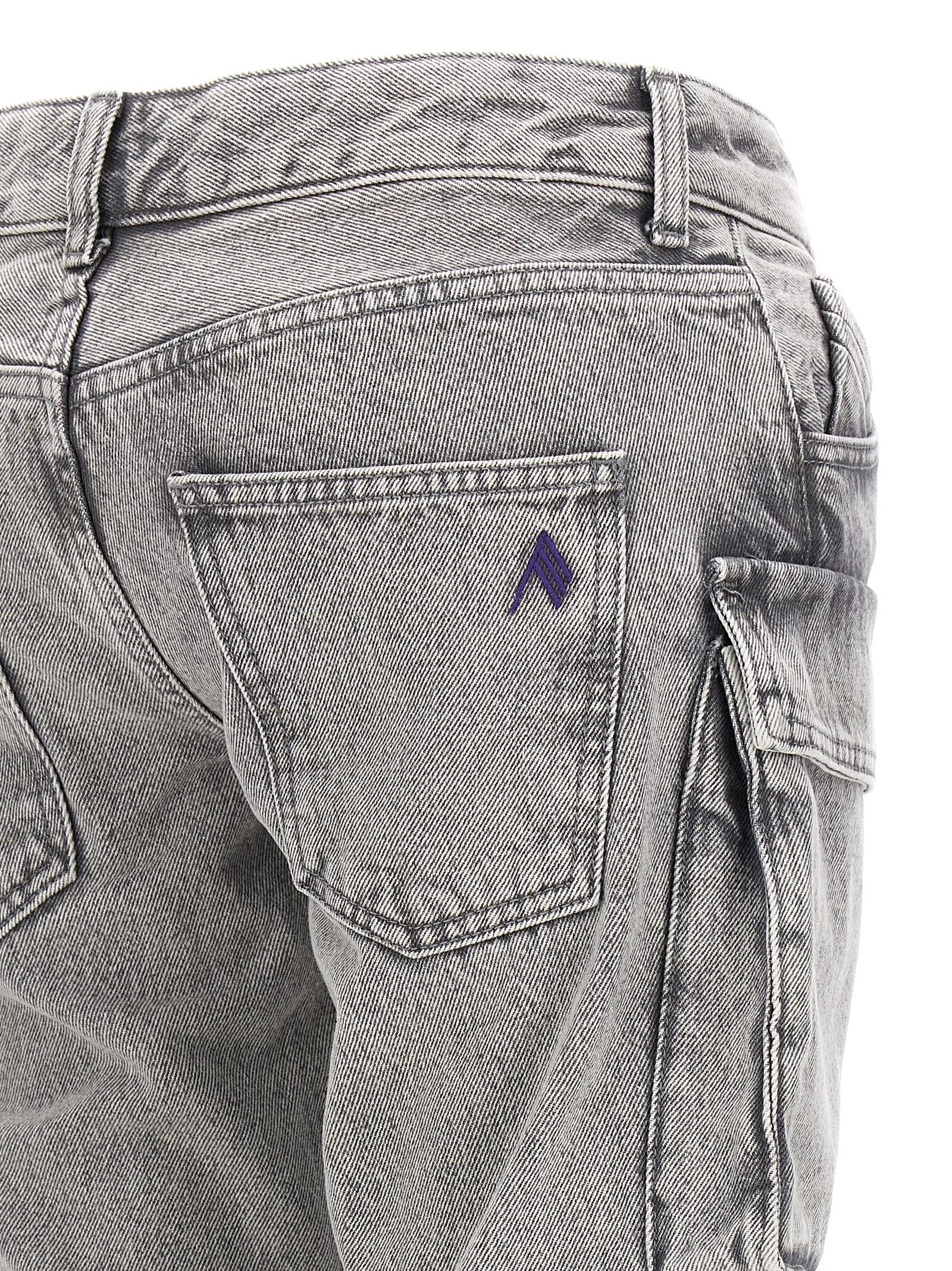The Attico Gray Cotton Cargo Pants
