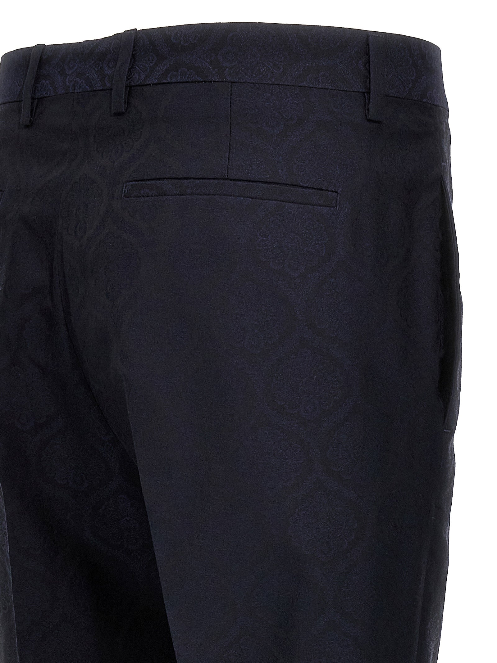 Etro Blue Cotton Dress Pants