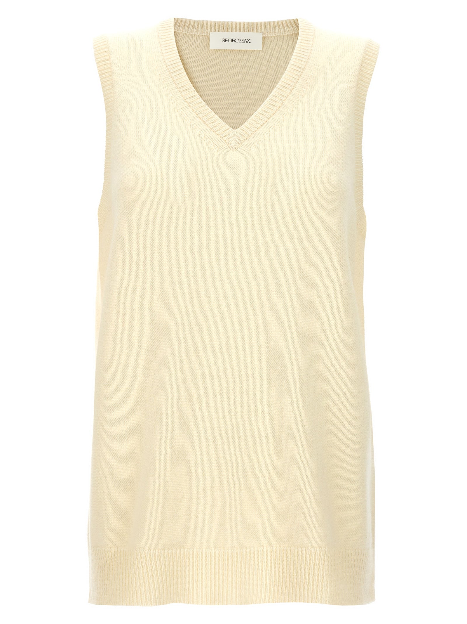Sportmax Bicolor Wool Sleeveless Jacket
