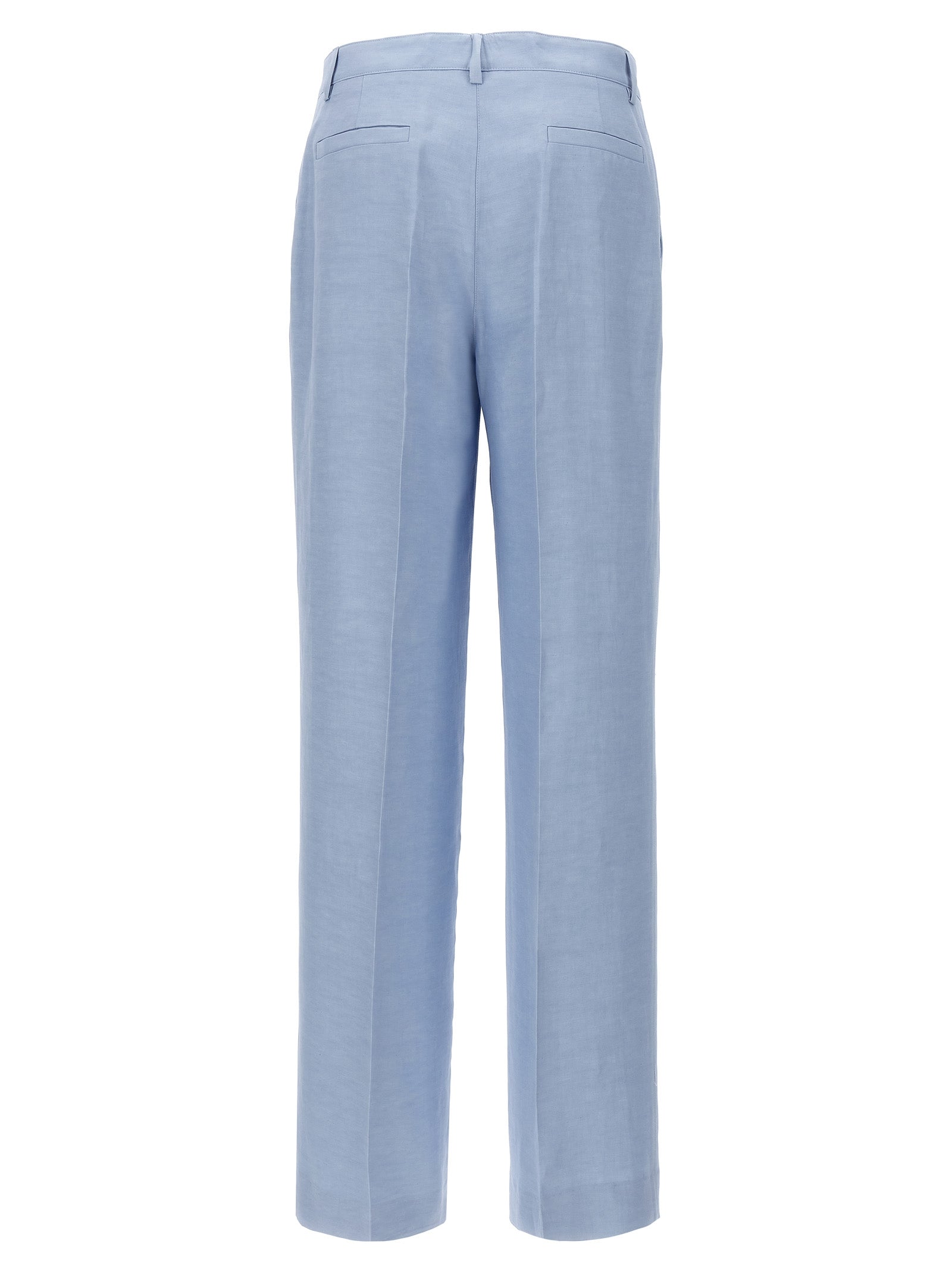 P.A.R.O.S.H. Blue Viscose Casual Pants
