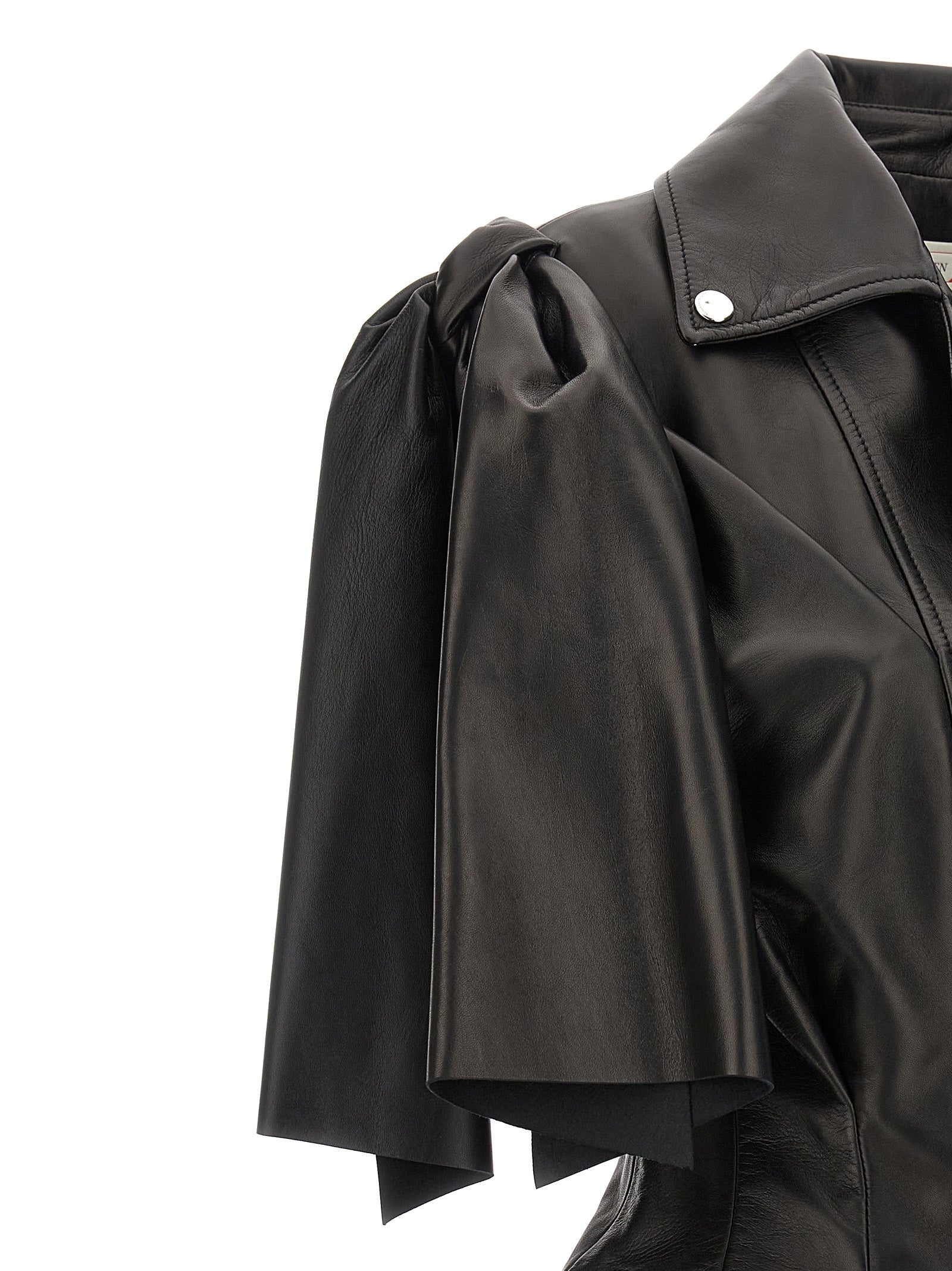 Alexander McQueen Black Lamb Leather Sleeveless Jacket
