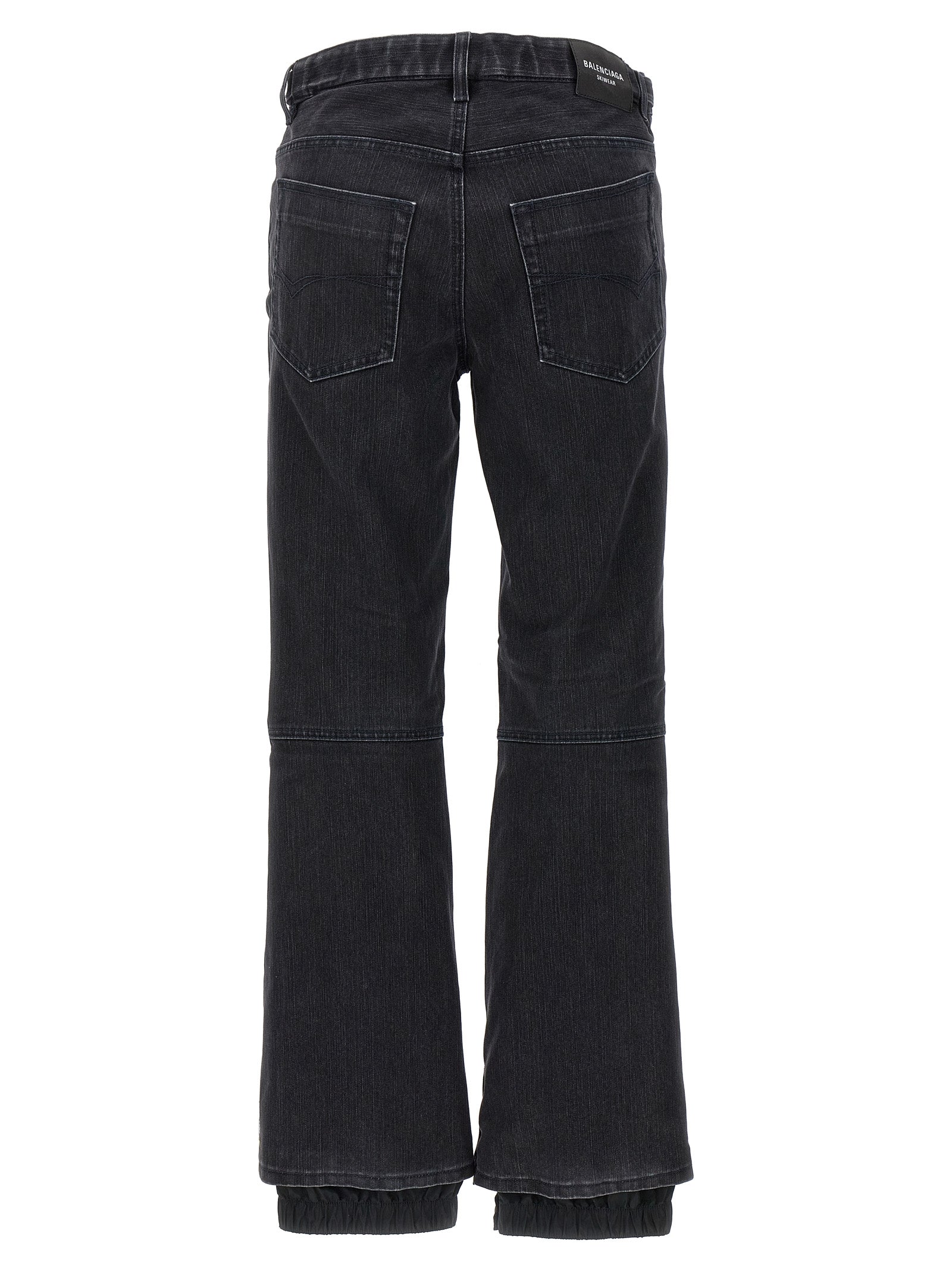 Balenciaga Black Cotton Flared Jeans