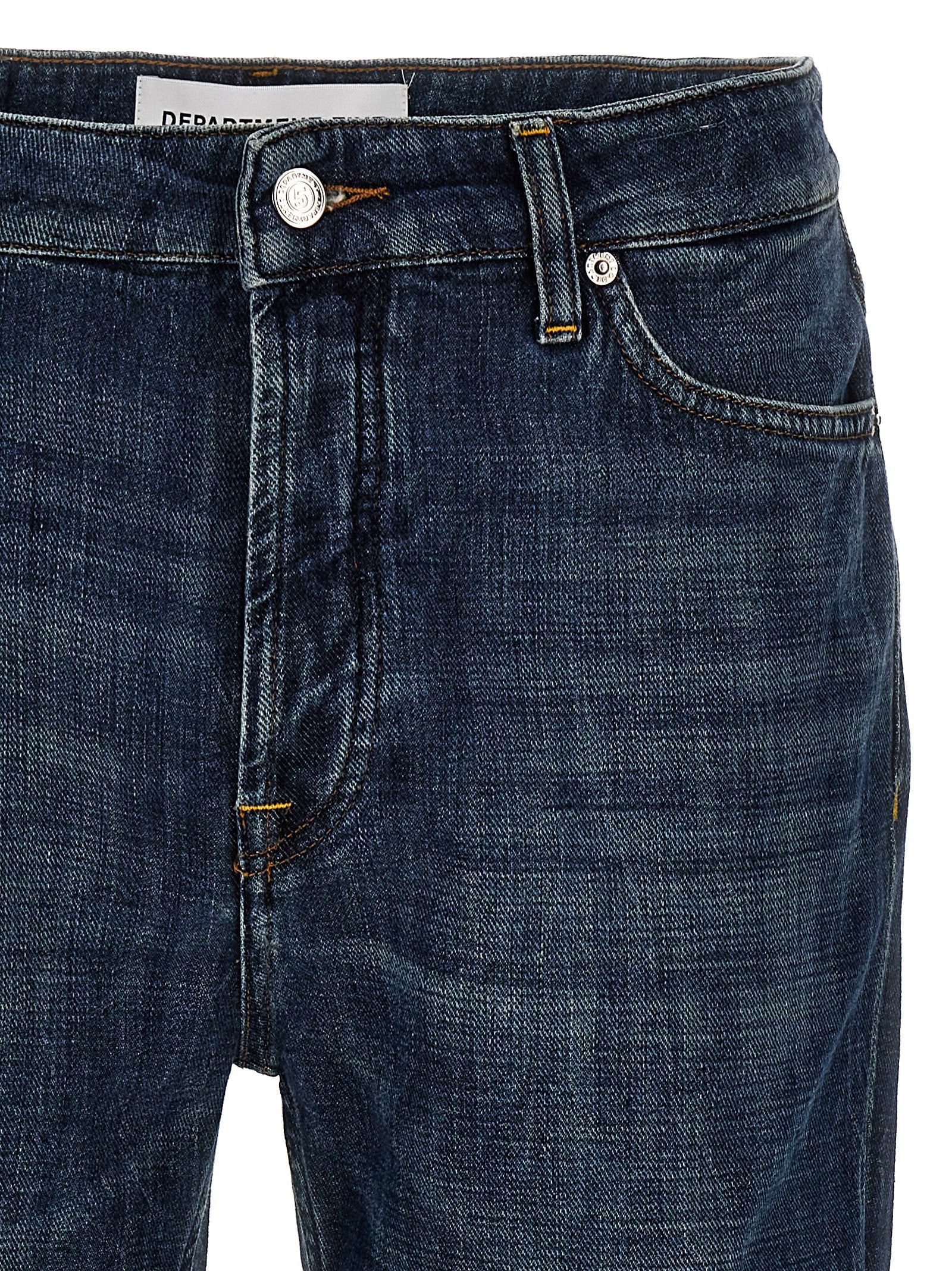 Department 5 Blue Cotton Straight-Leg Jeans