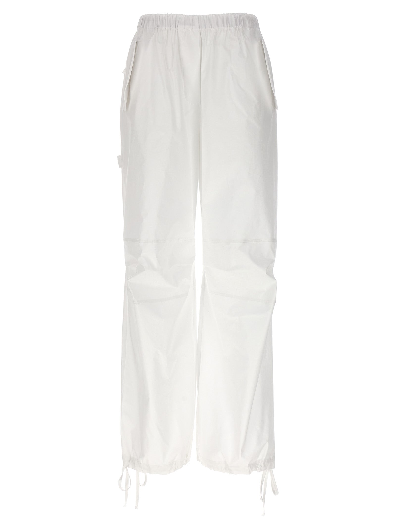 NUDE White Cotton Cargo Pants