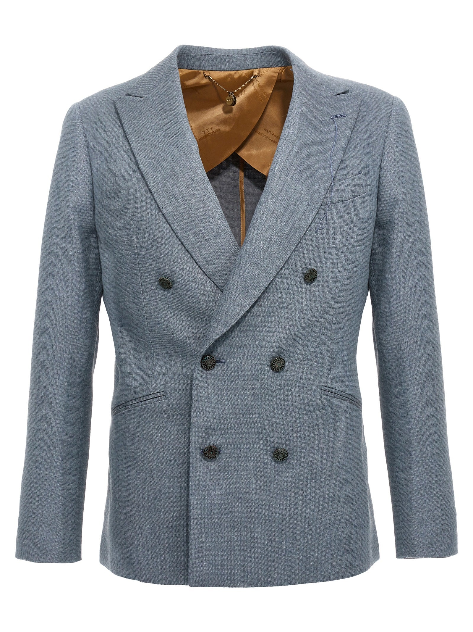 MAURIZIO MIRI Blue Silk Blazer
