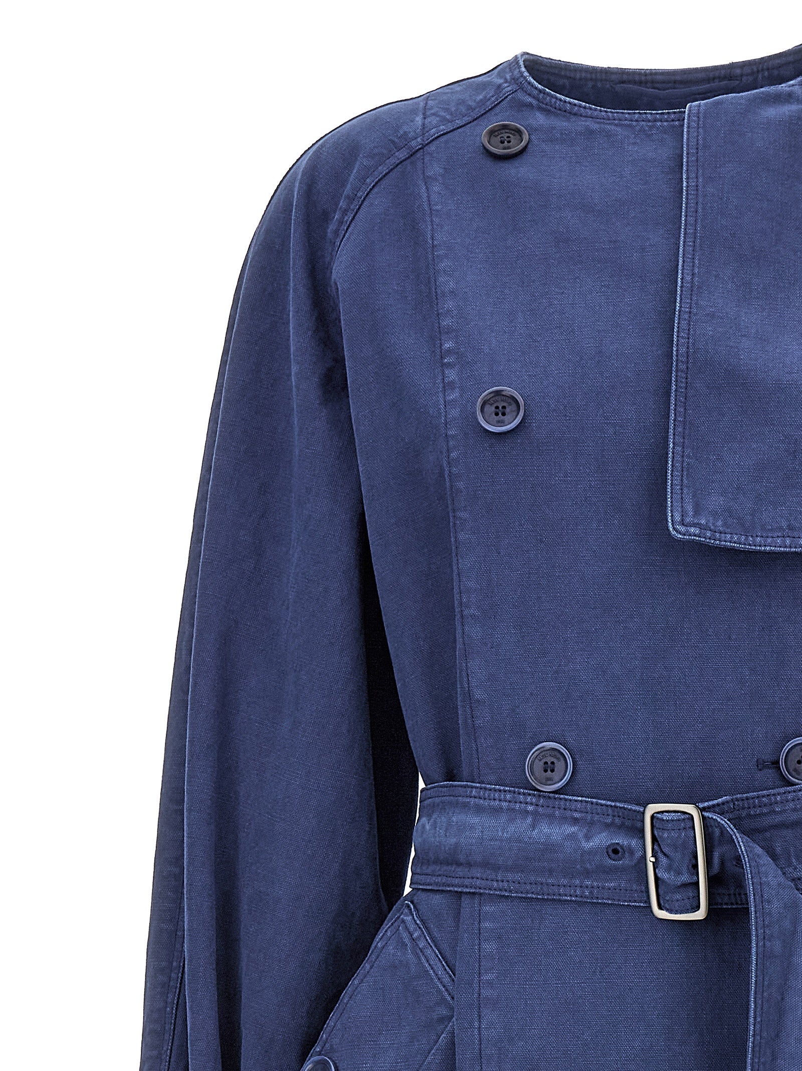 Max Mara Blue Cotton Coat
