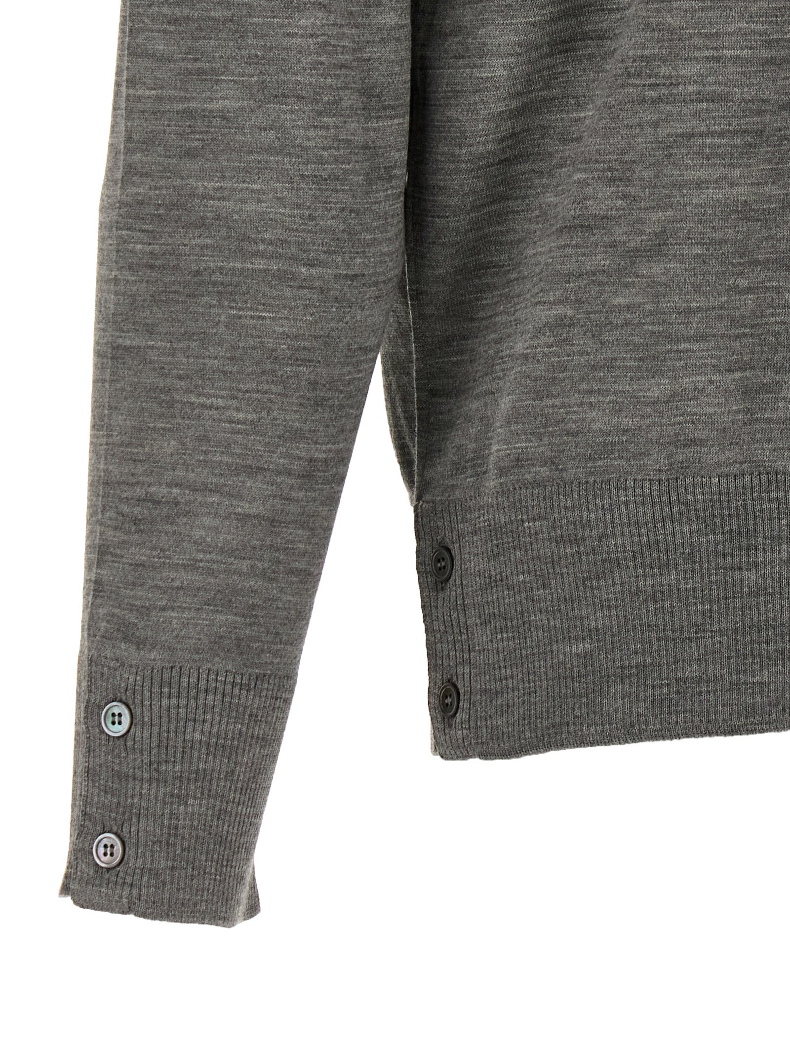 Thom Browne Gray Virgin Wool Cardigan