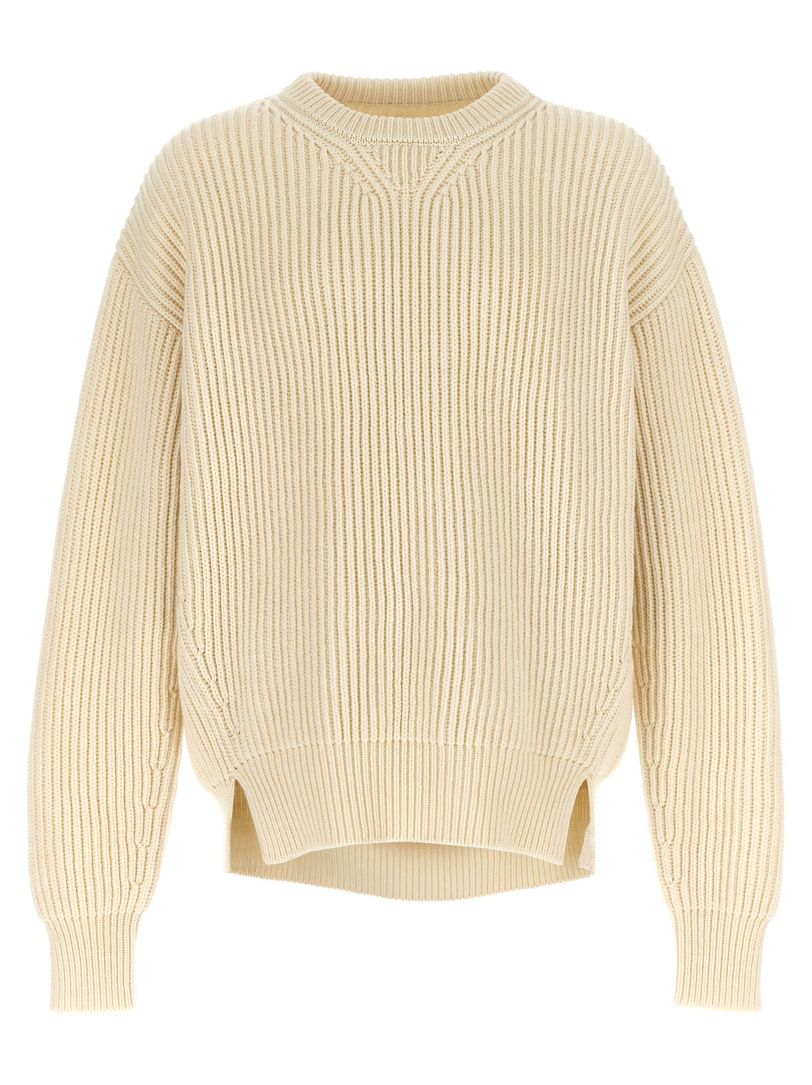 Jil Sander White Wool Cardigan