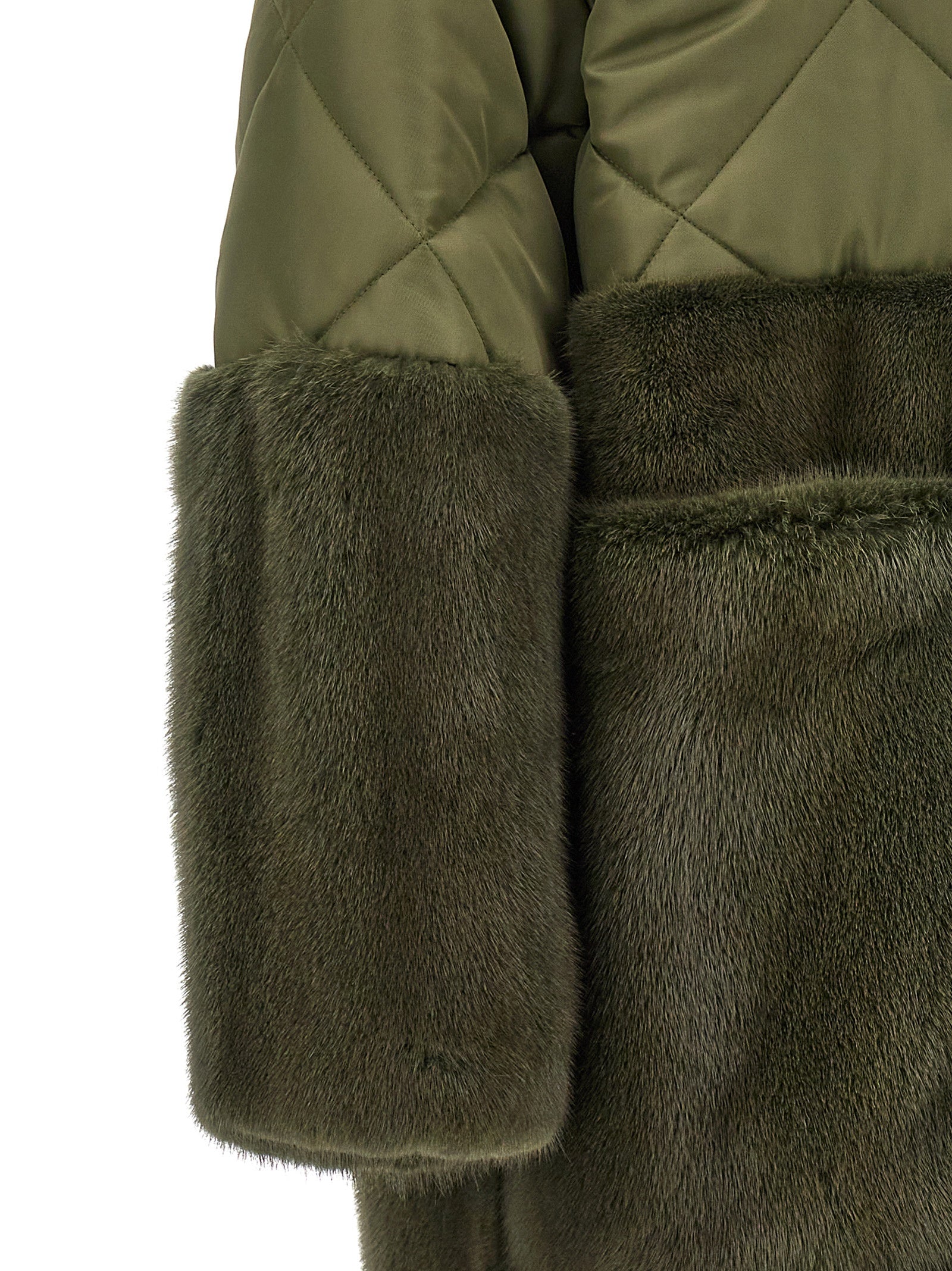 BLANCHA Bicolor Polyester Coat