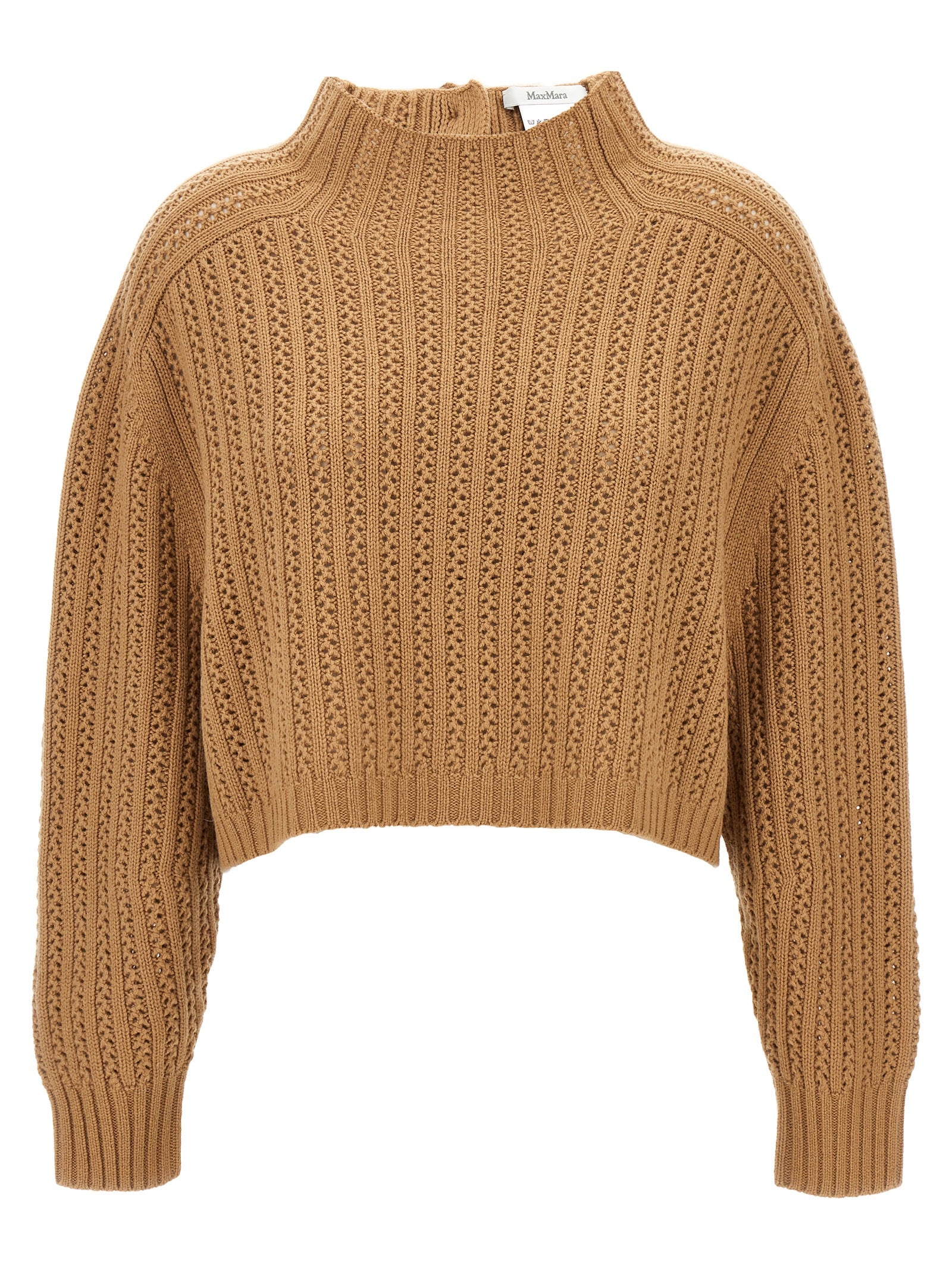 Max Mara Beige Wool Cardigan