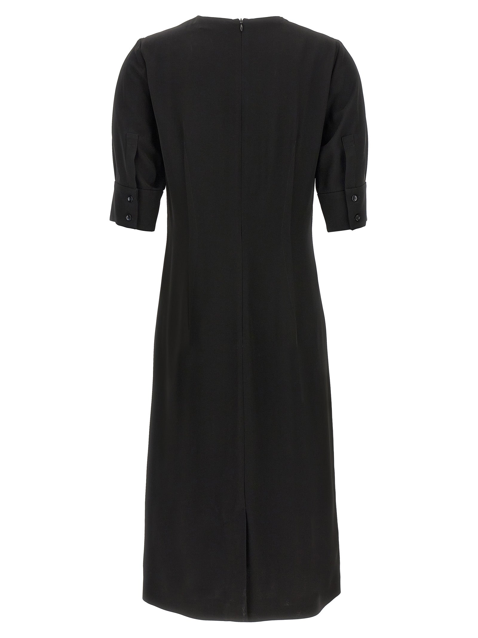 Sportmax Black Viscose Midi Dress
