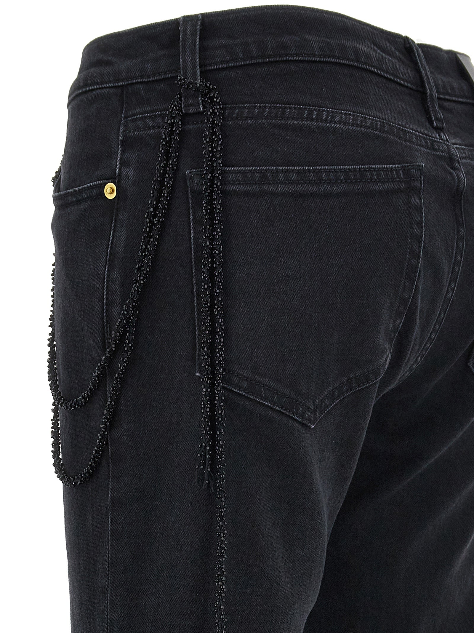 Darkpark Black Cotton Straight-Leg Jeans