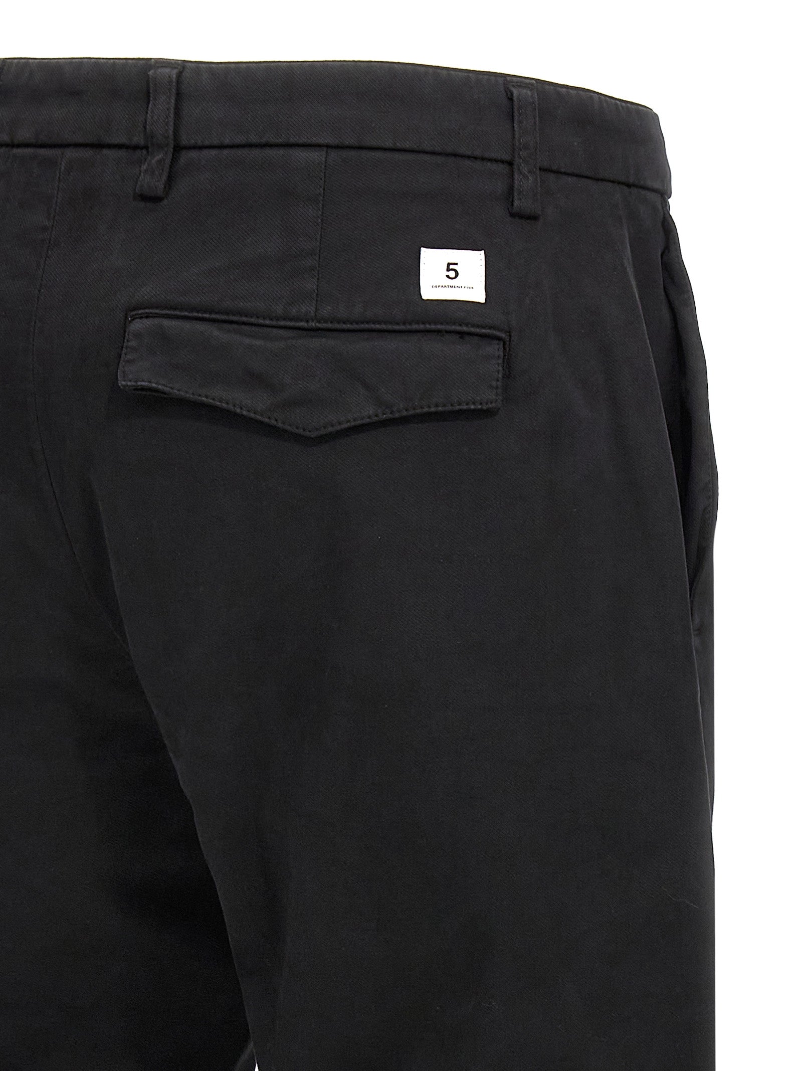 Department 5 Black Cotton Casual Pants