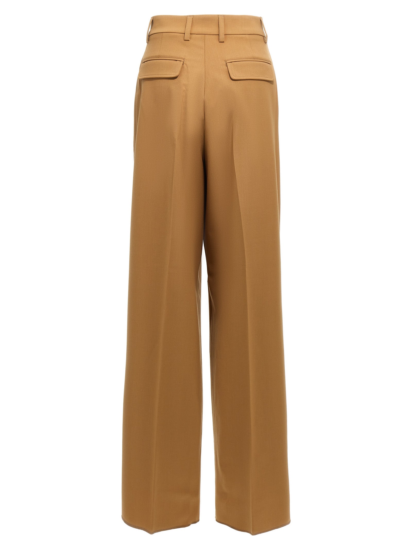 THELATEST Brown Polyester Pants