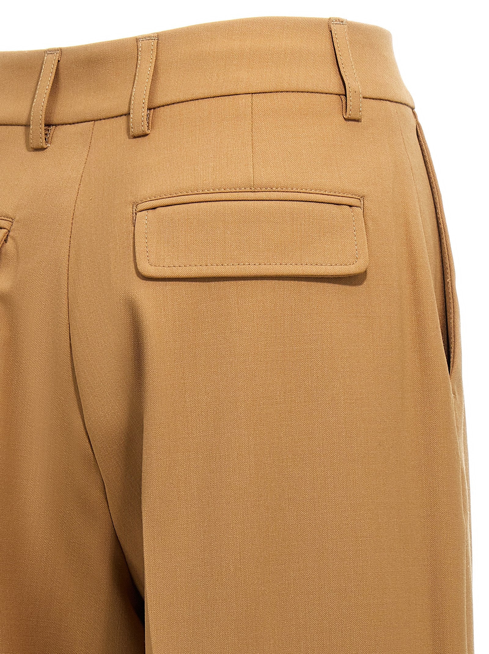 THELATEST Brown Polyester Pants