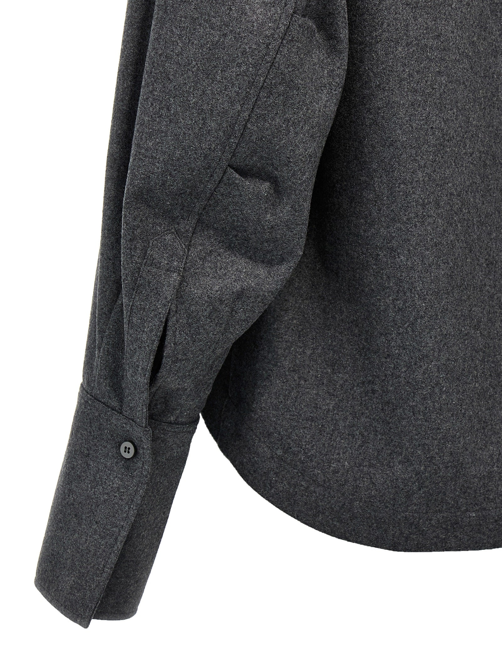 The Attico Gray Wool Blouse