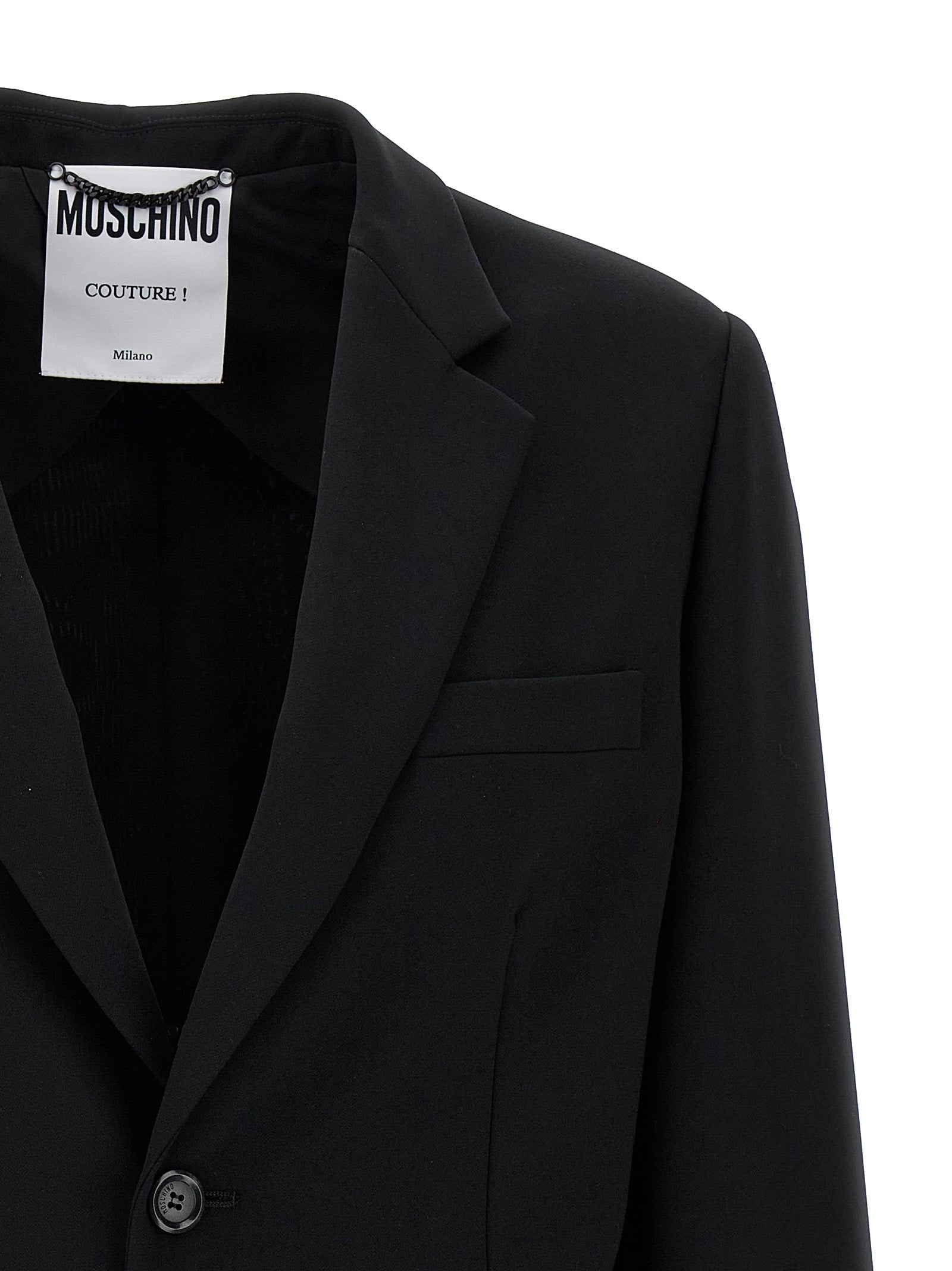 Moschino Black Polyester Blazer