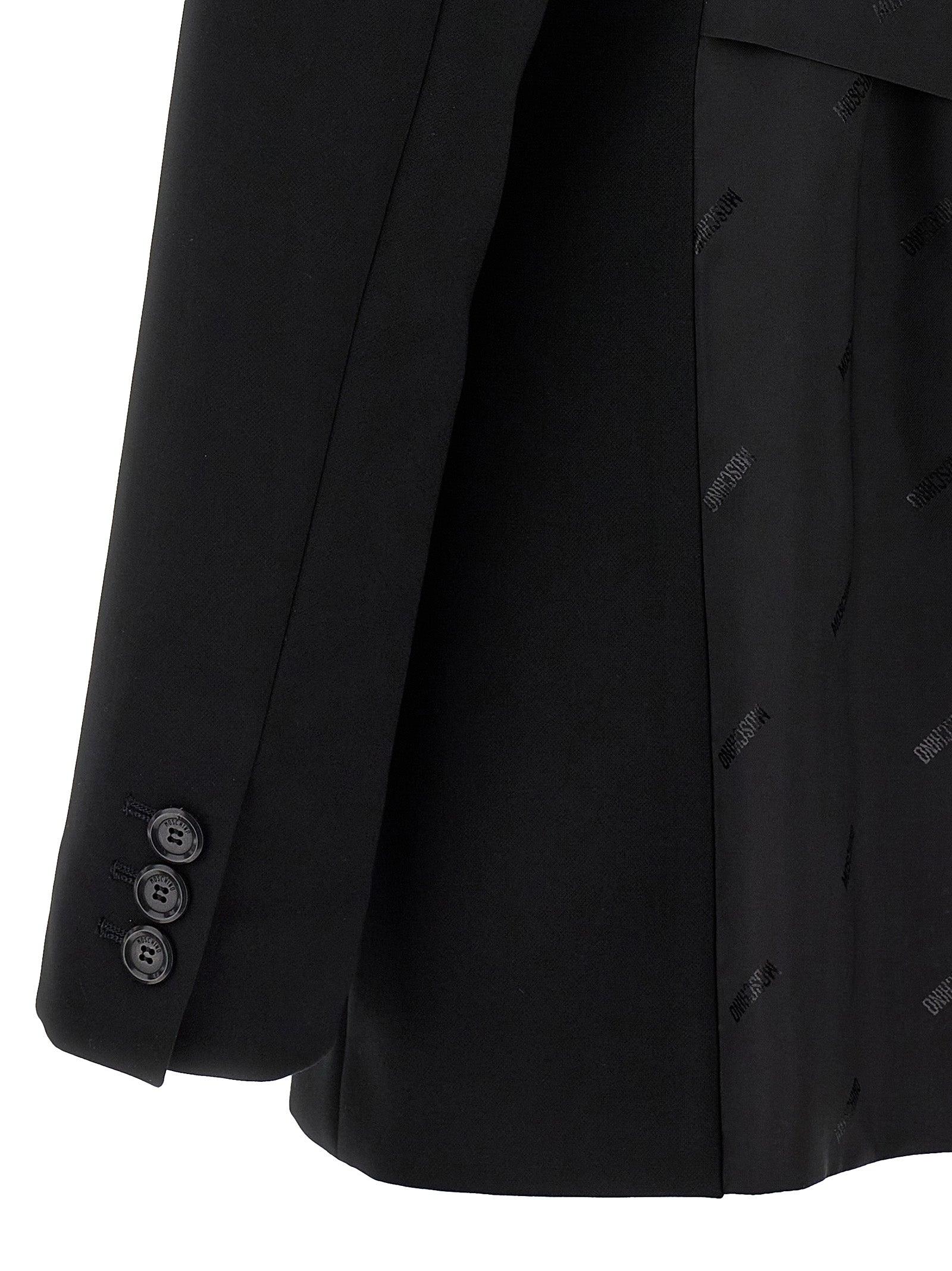 Moschino Black Polyester Blazer