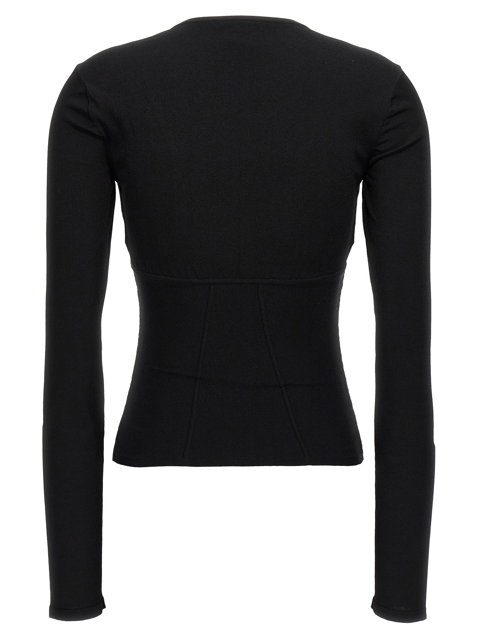 Nensi Dojaka Black Viscose Tank Tops