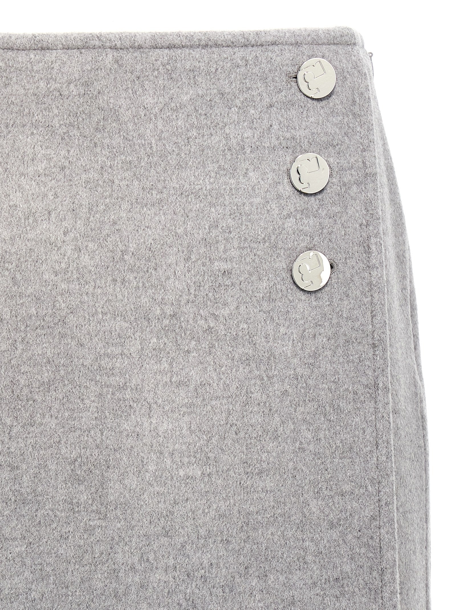 Tory Burch Gray Wool Long Skirt