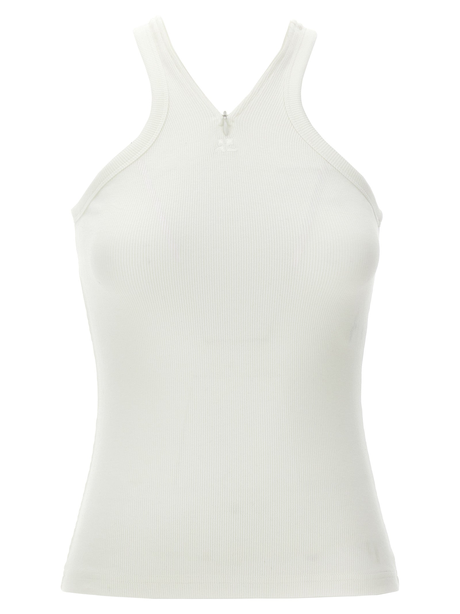 Courrèges White Cotton Tank Tops