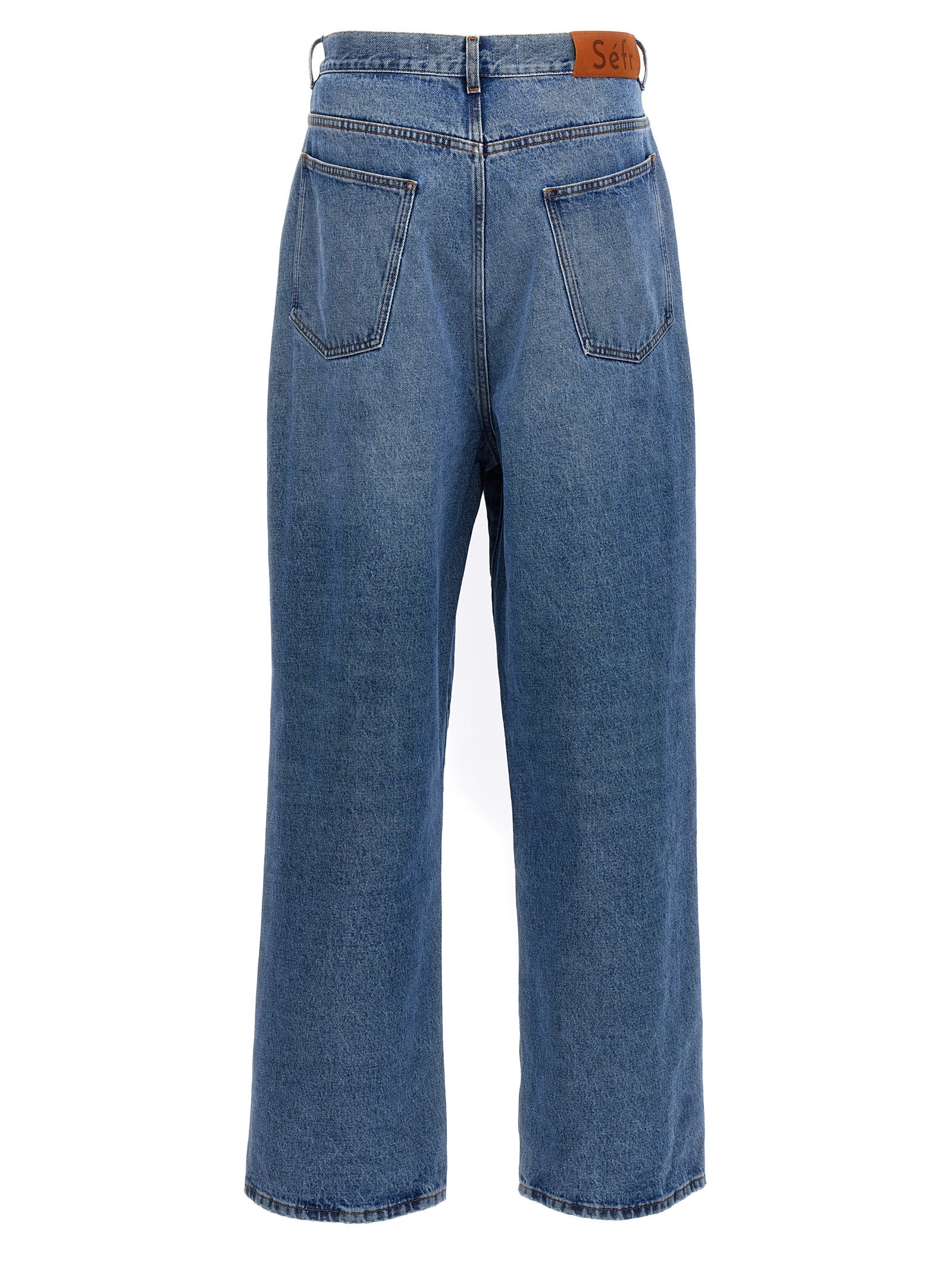 SÉFR Blue Cotton Jeans Denim