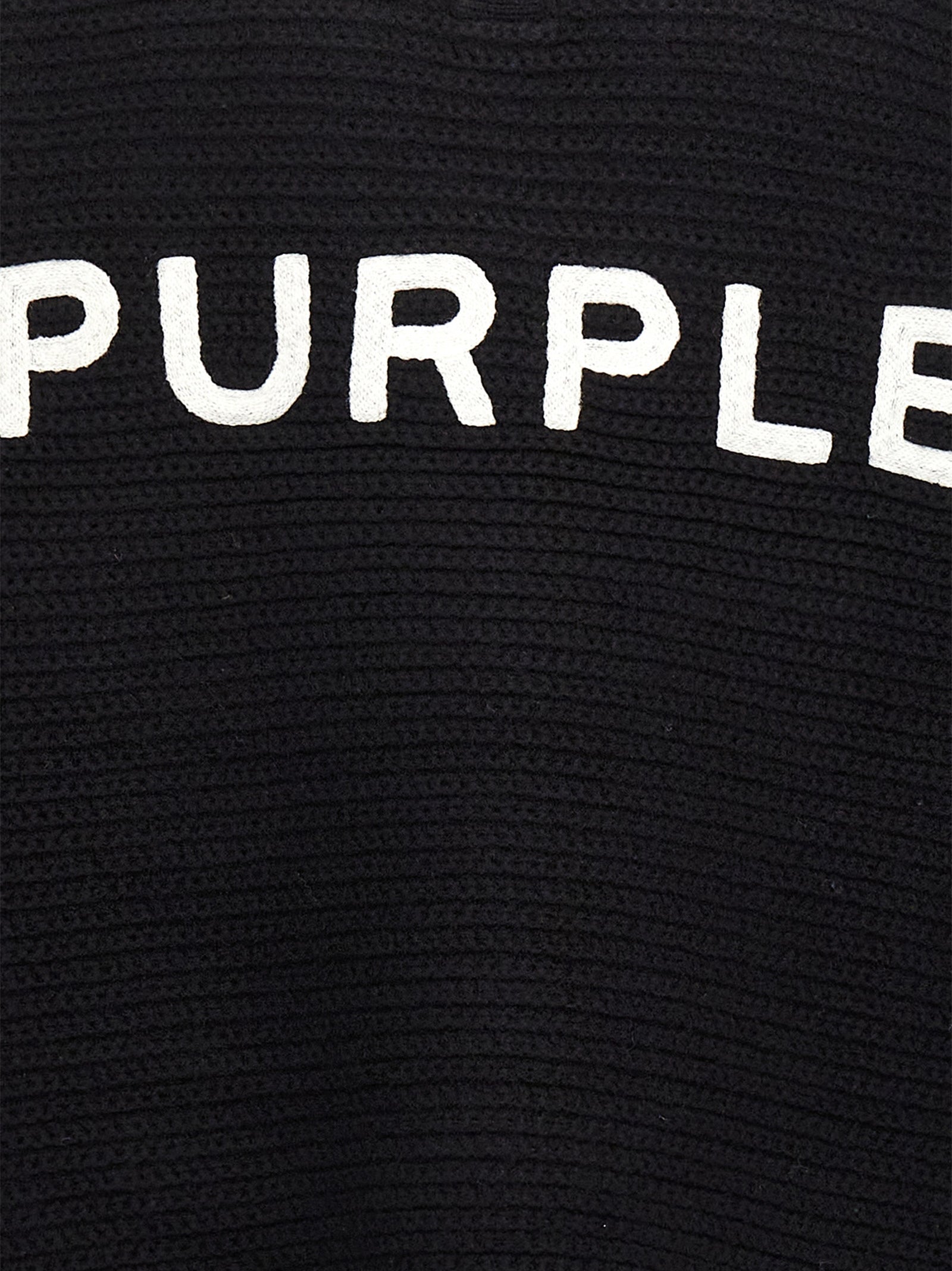 PURPLE Black Wool Cardigan