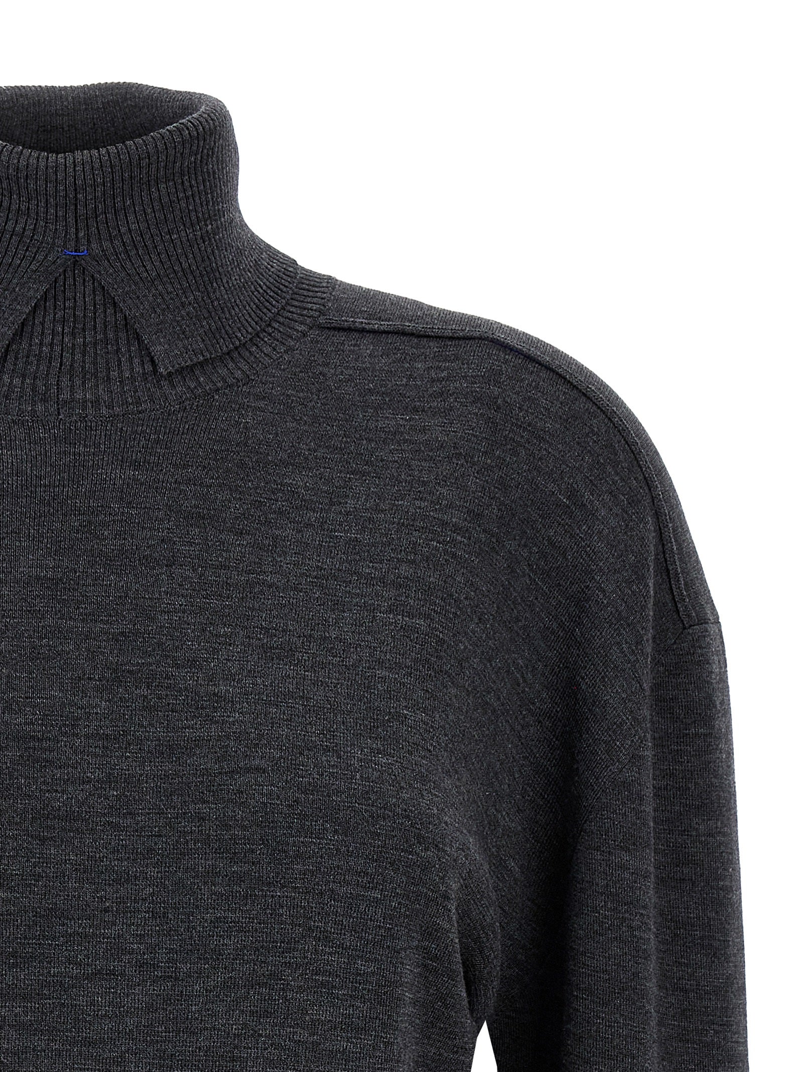 Burberry Gray Wool Cardigan