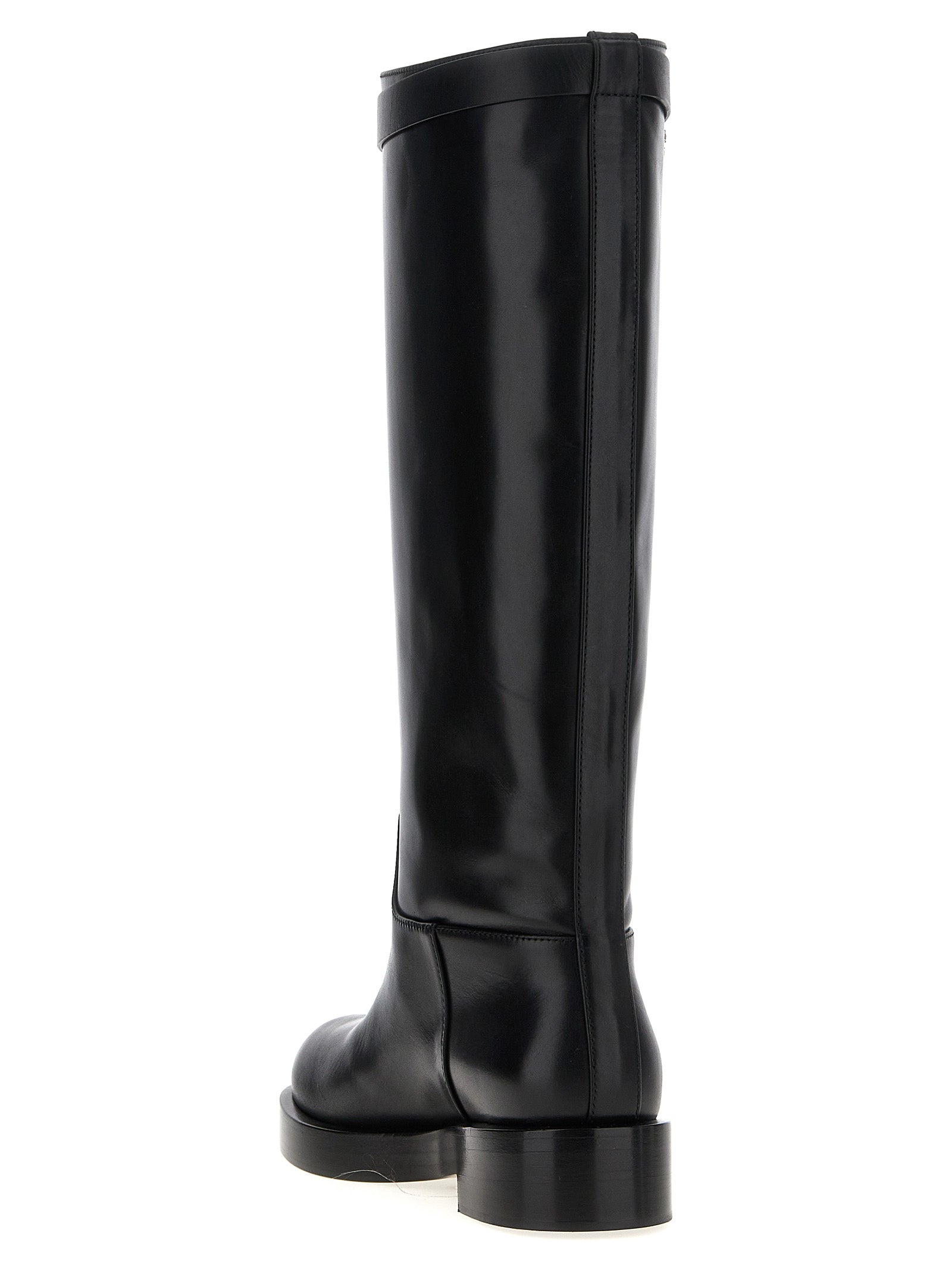 MACH & MACH Black Calfskin Over The Knee