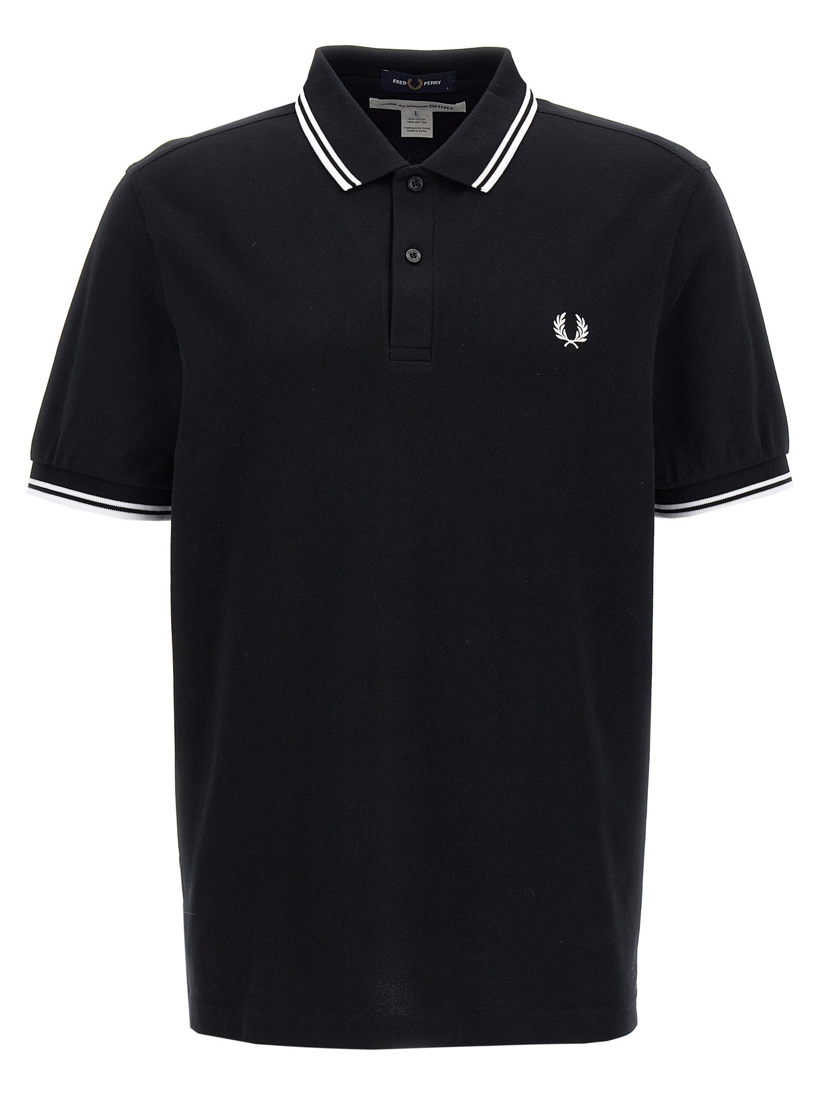 Comme Des Garçons Bicolor Cotton Polo Shirt