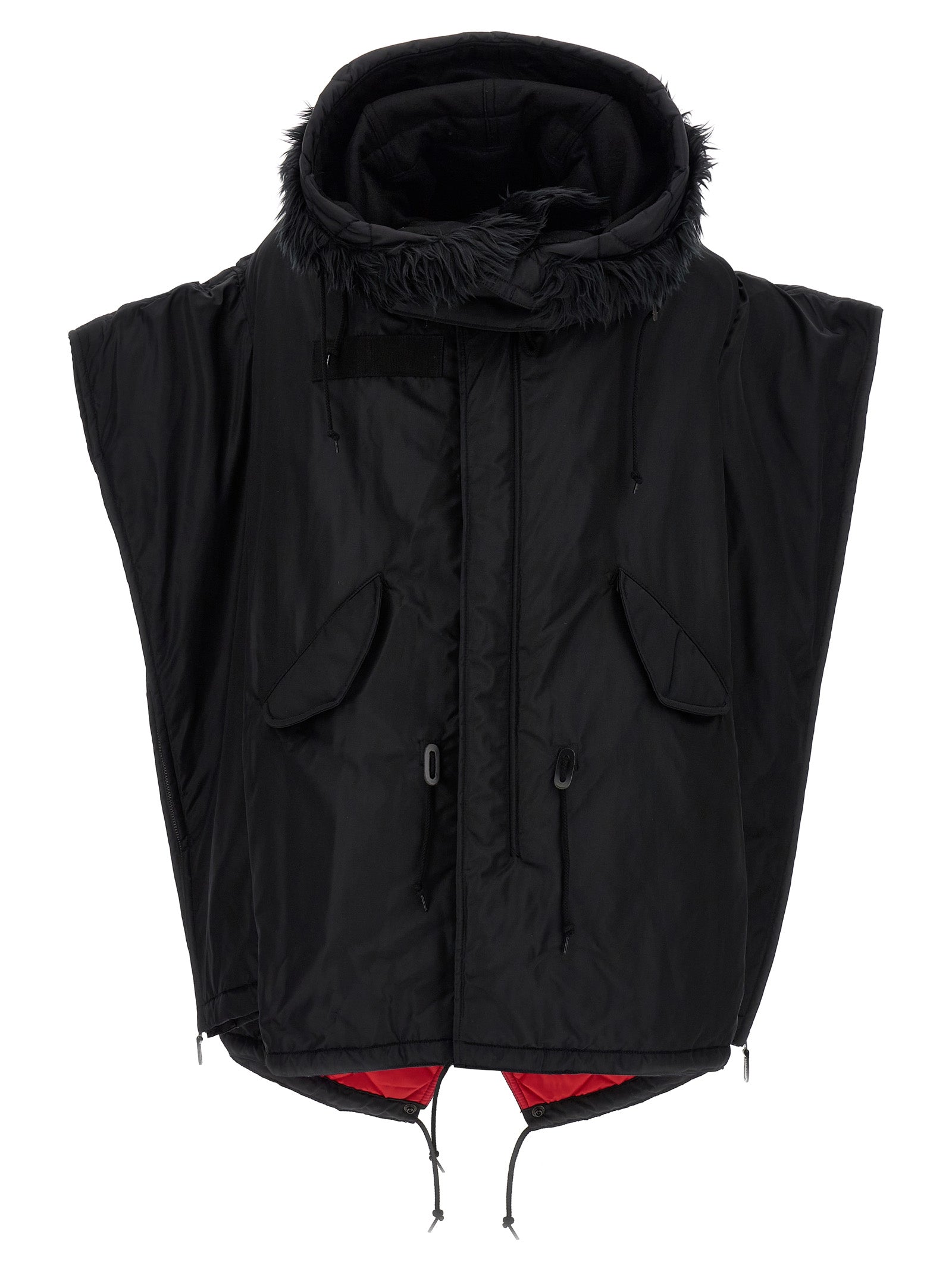 Junya Watanabe Black Nylon Full-Length Jacket