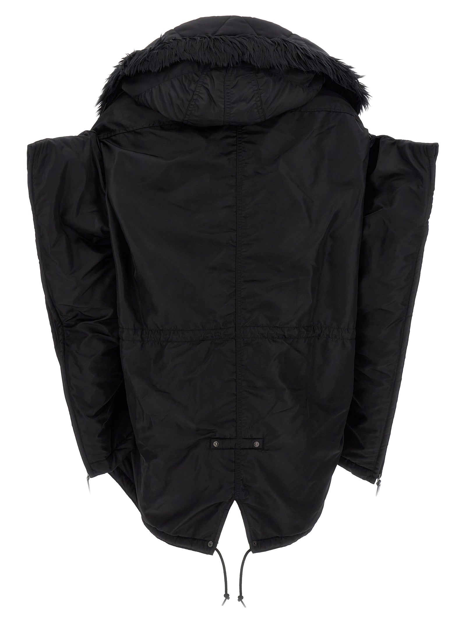 Junya Watanabe Black Nylon Full-Length Jacket