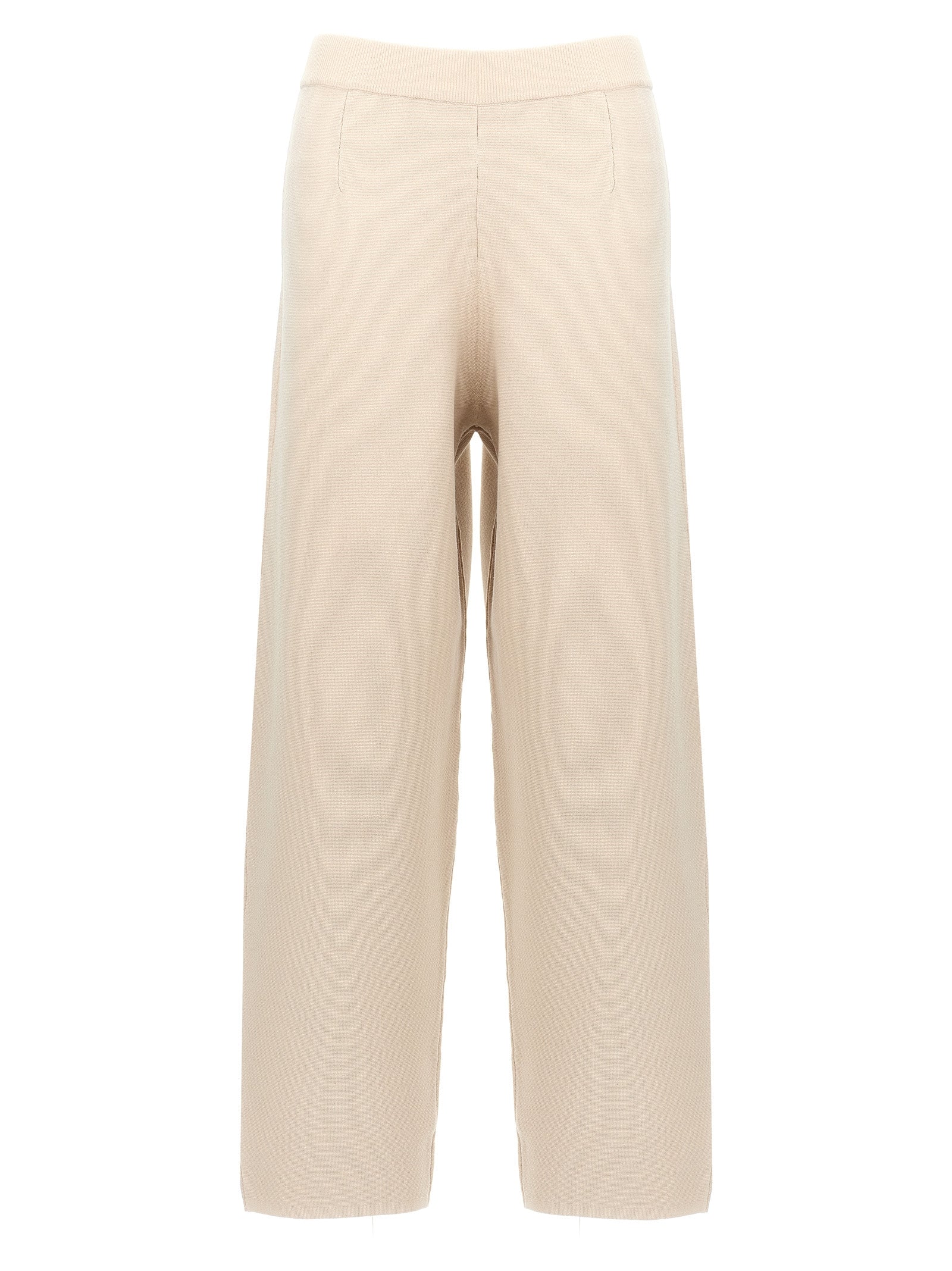Max Mara Beige Viscose Casual Pants