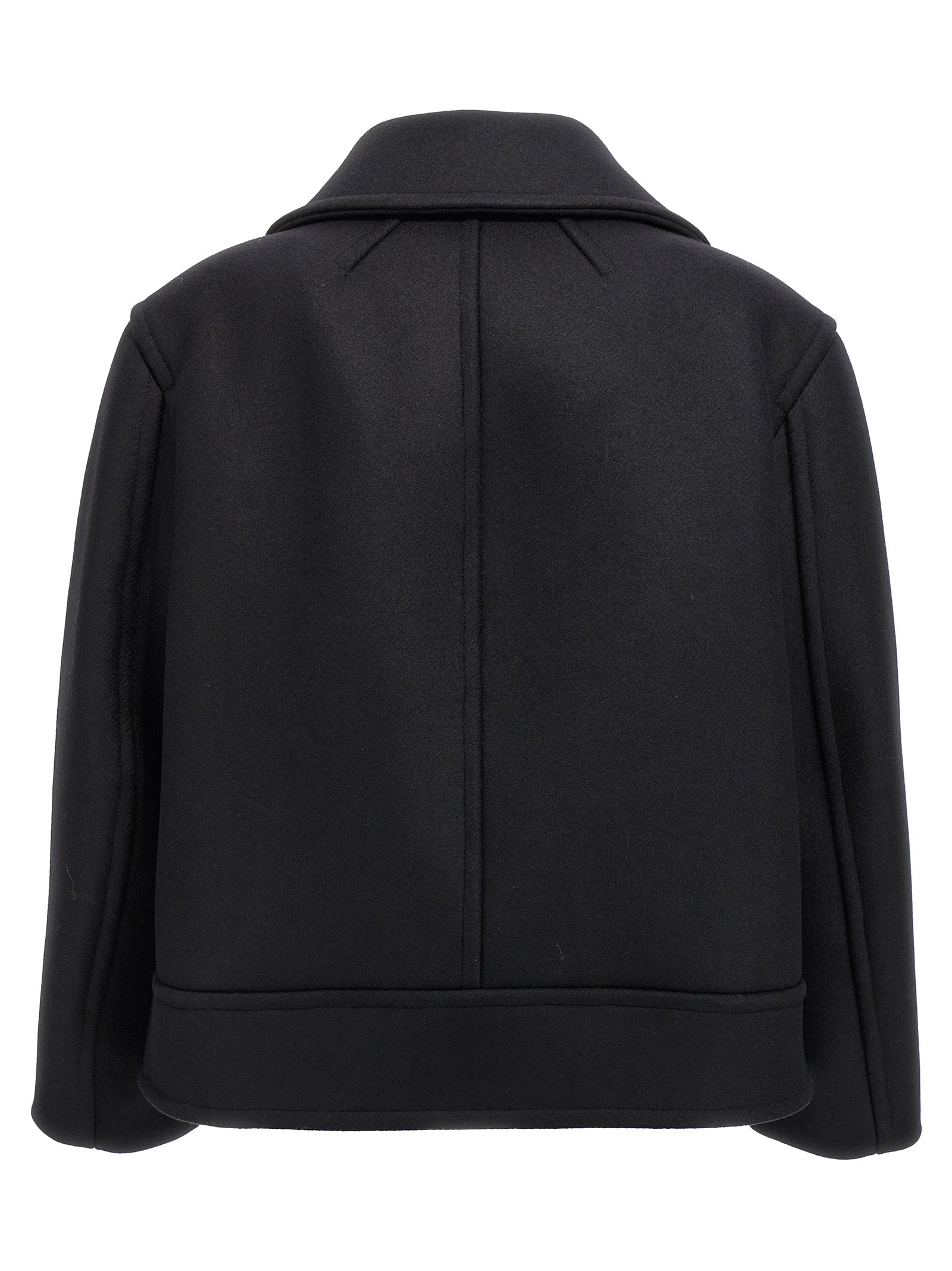 Saint Laurent Black Virgin Wool Coat