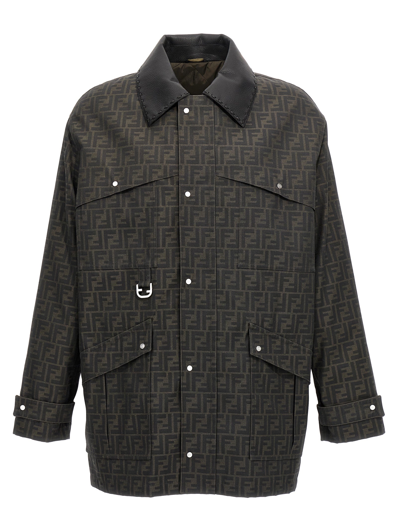 Fendi Brown Polyester Full-Length Jacket
