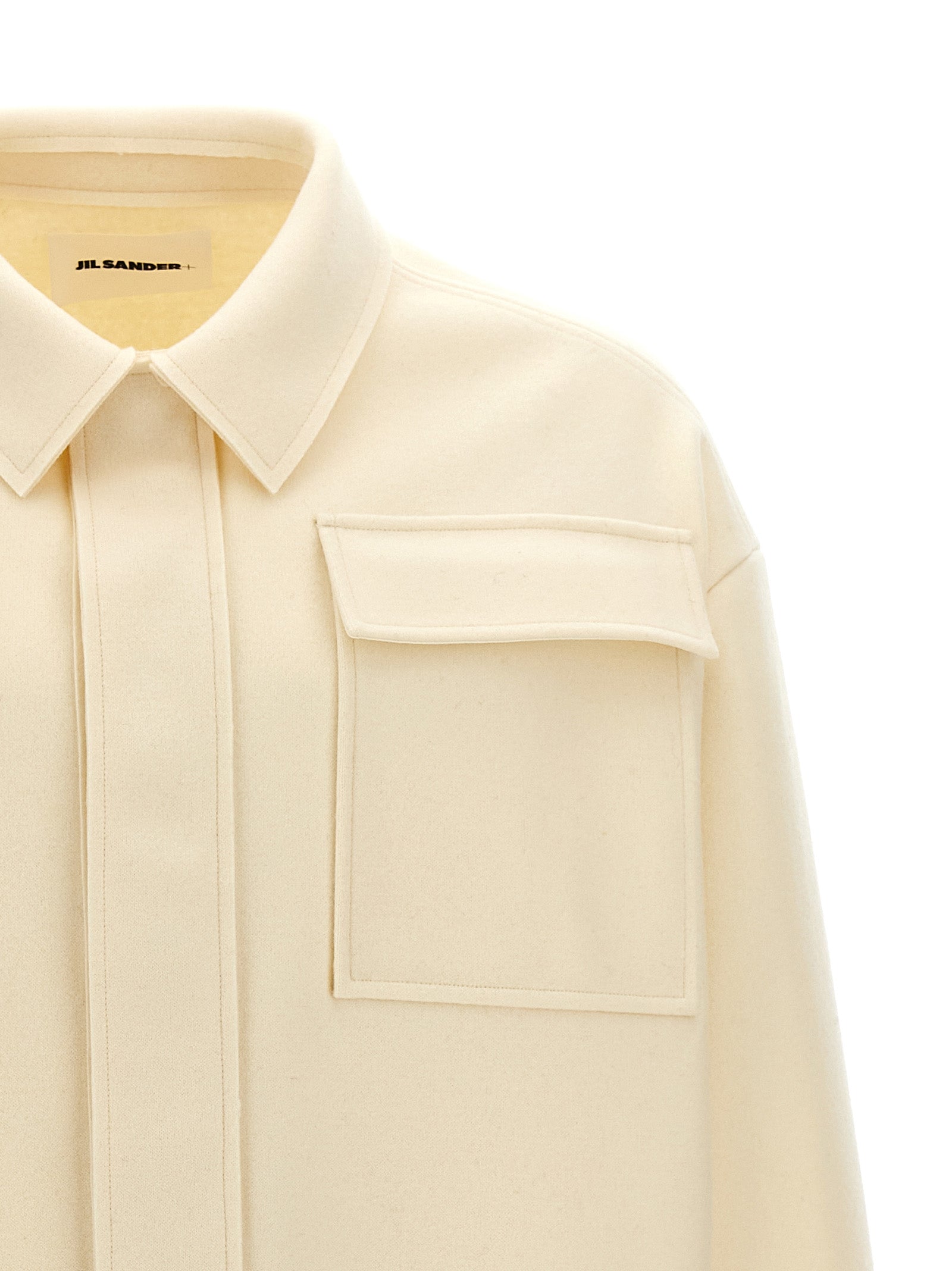 Jil Sander White Wool Blouse