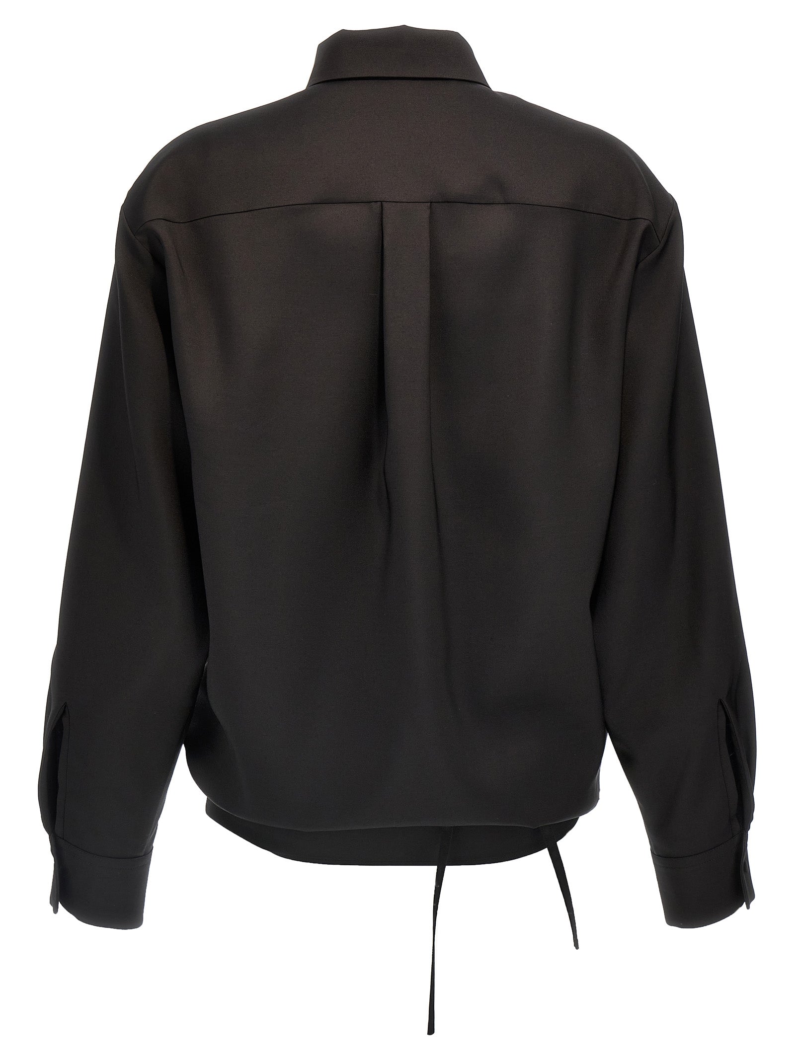 Valentino Garavani Black Wool Blouse