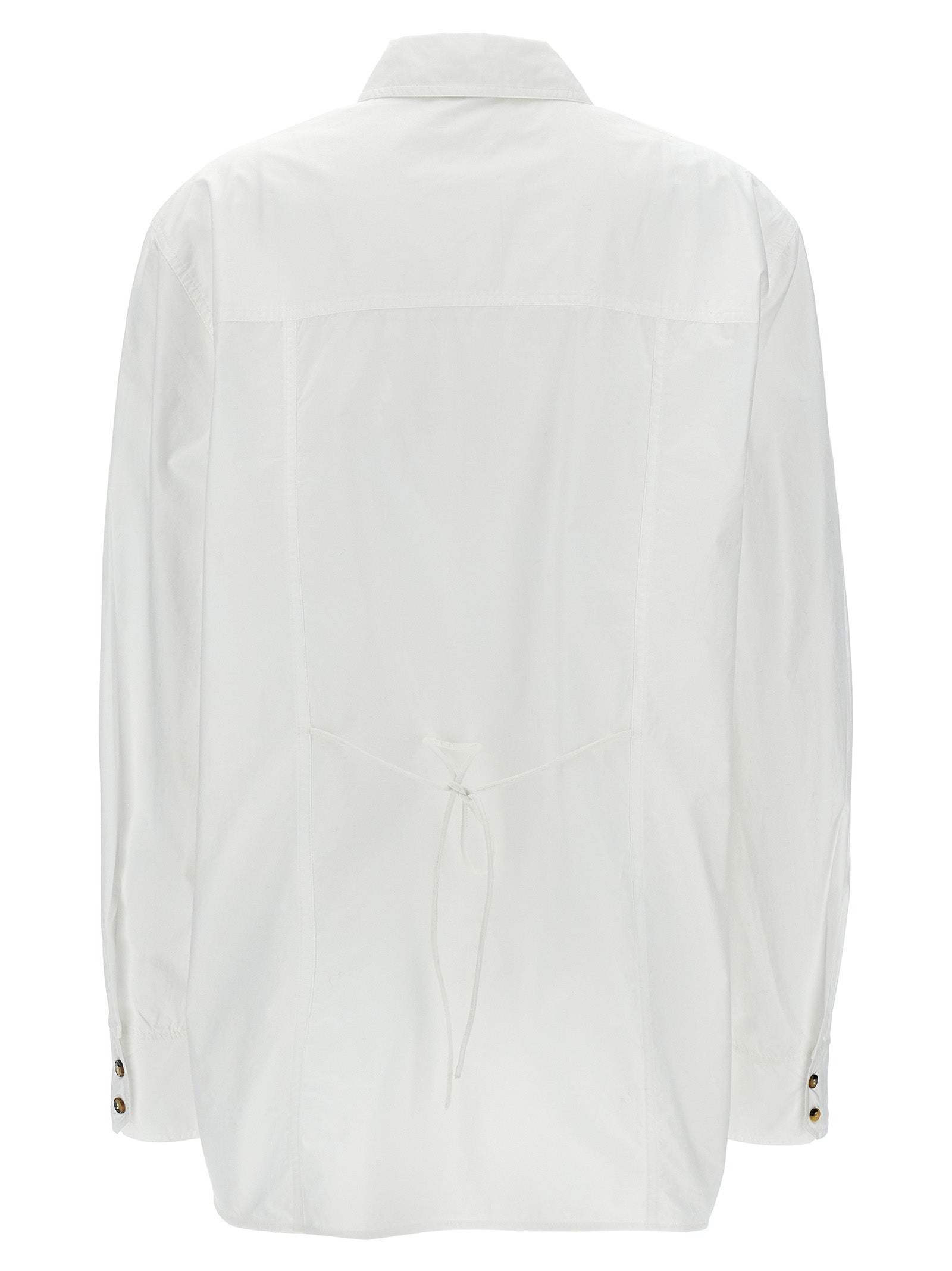 Ganni White Cotton Blouse