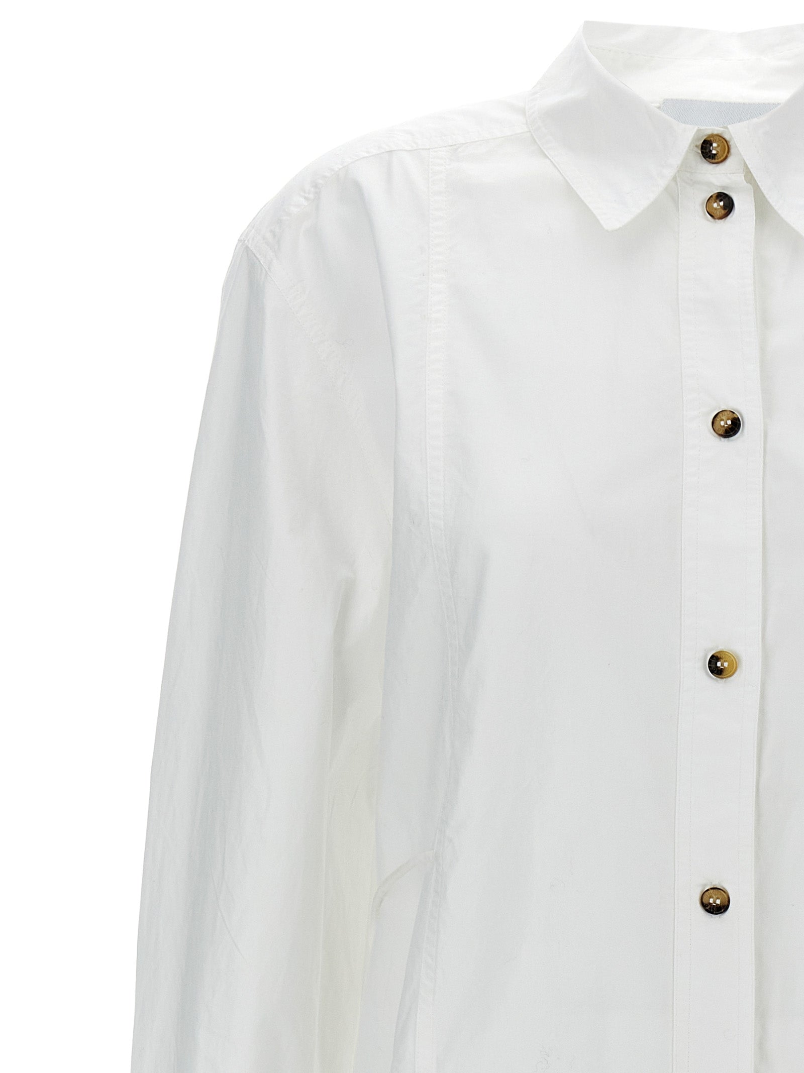 Ganni White Cotton Blouse